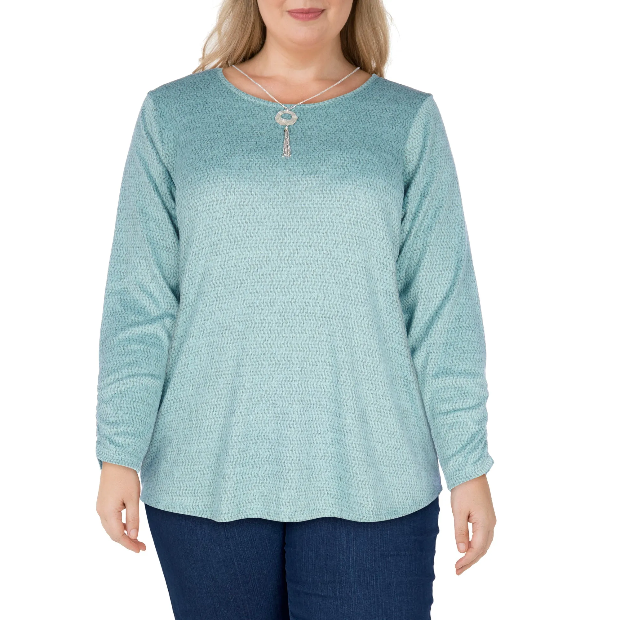 lily morgan Women's Plus Round Neck Blouse sold by Giant Tiger product image thumbnail 3