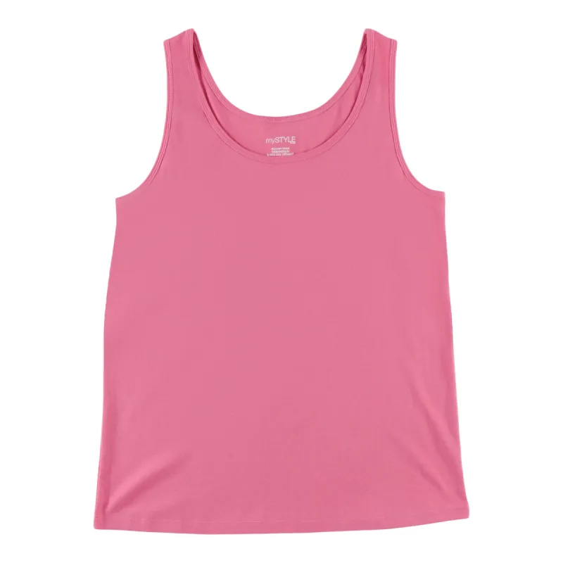 mySTYLE Women's Plus Ribbed Scoop Neck Tank Top sold by Giant Tiger