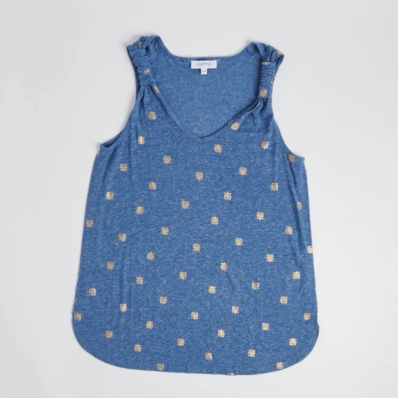 mySTYLE Women's All-Over Printed Tank Top with Foil Straps sold by Giant Tiger