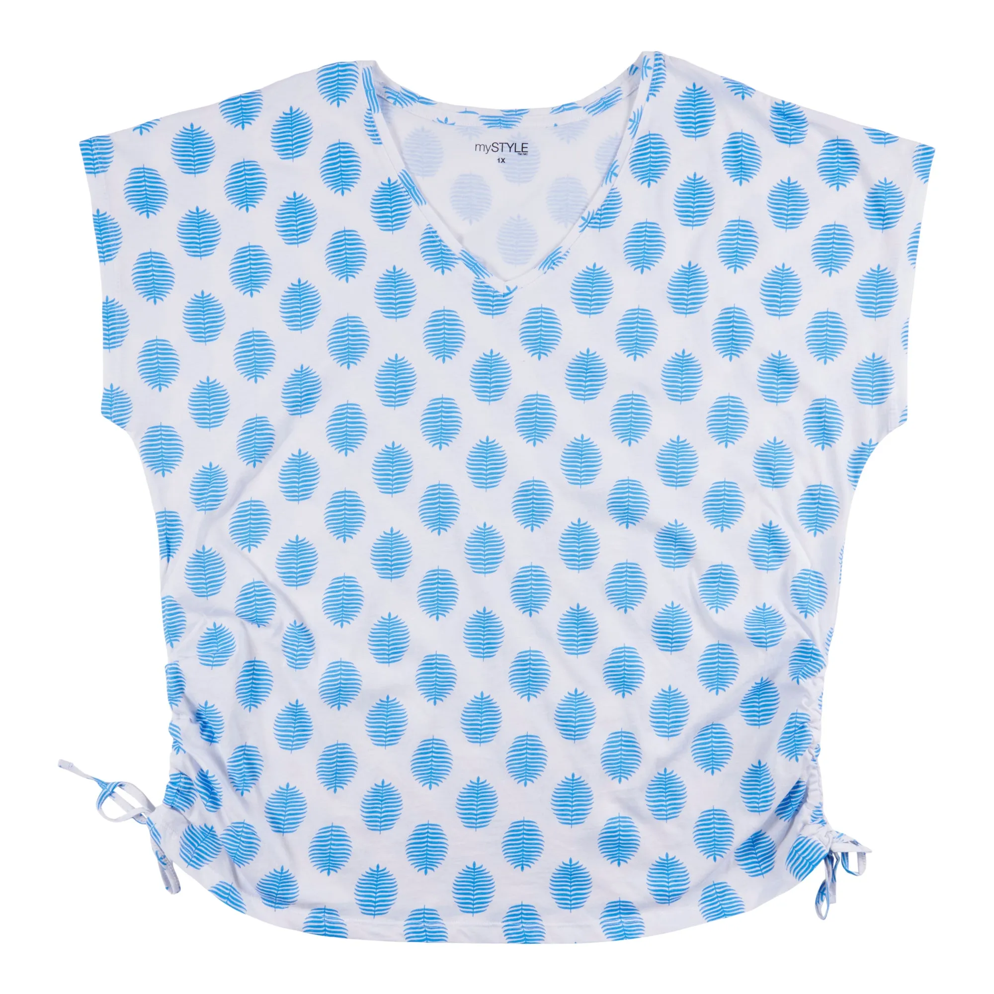 mySTYLE Women's Plus Summer Sizzle Printed V-Neck Side Tie T-Shirt sold by Giant Tiger product image thumbnail 2