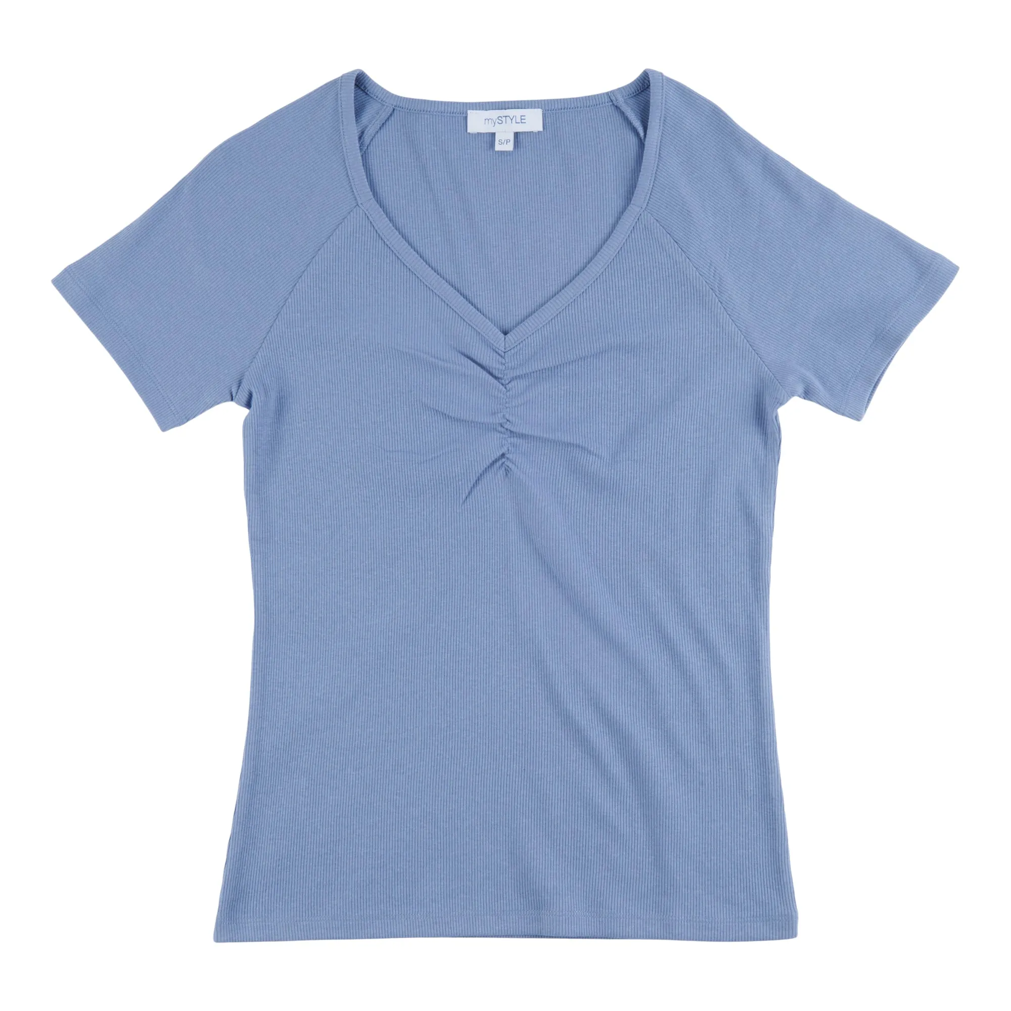 mySTYLE Women's Festival Solid Front Ruched T-Shirt sold by Giant Tiger product image thumbnail 2