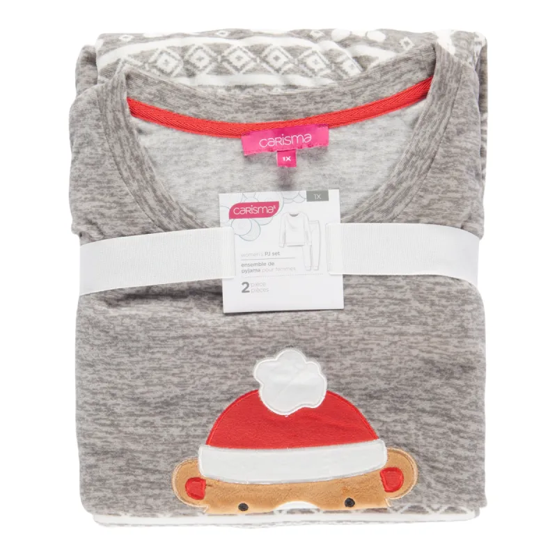 Carisma Women's Plus Bunny Fleece PJ Set, 2-Piece sold by Giant Tiger