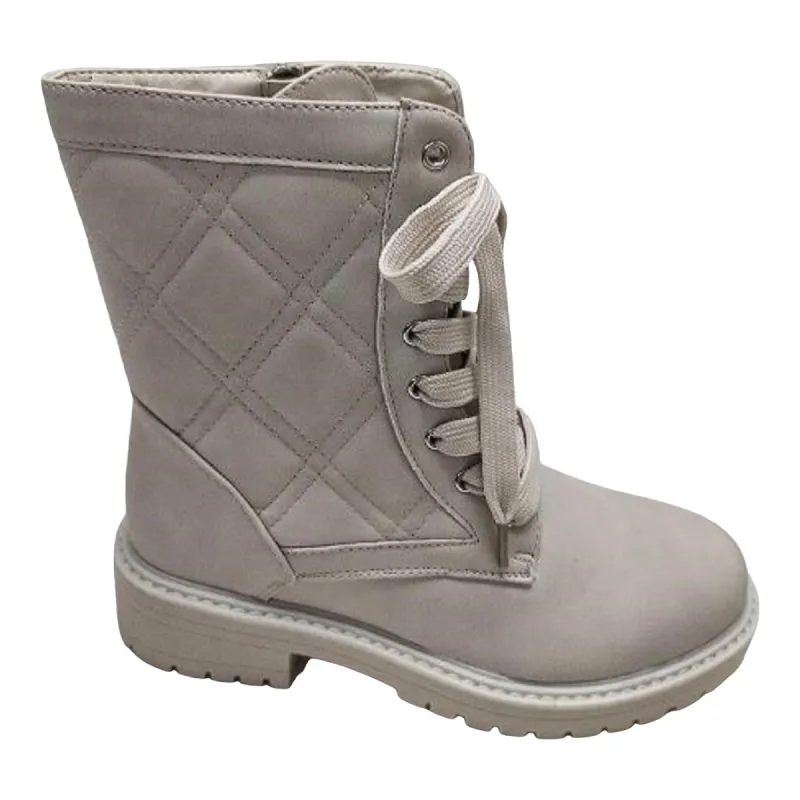 mySTYLE Women's Quilted Combat Boots sold by Giant Tiger