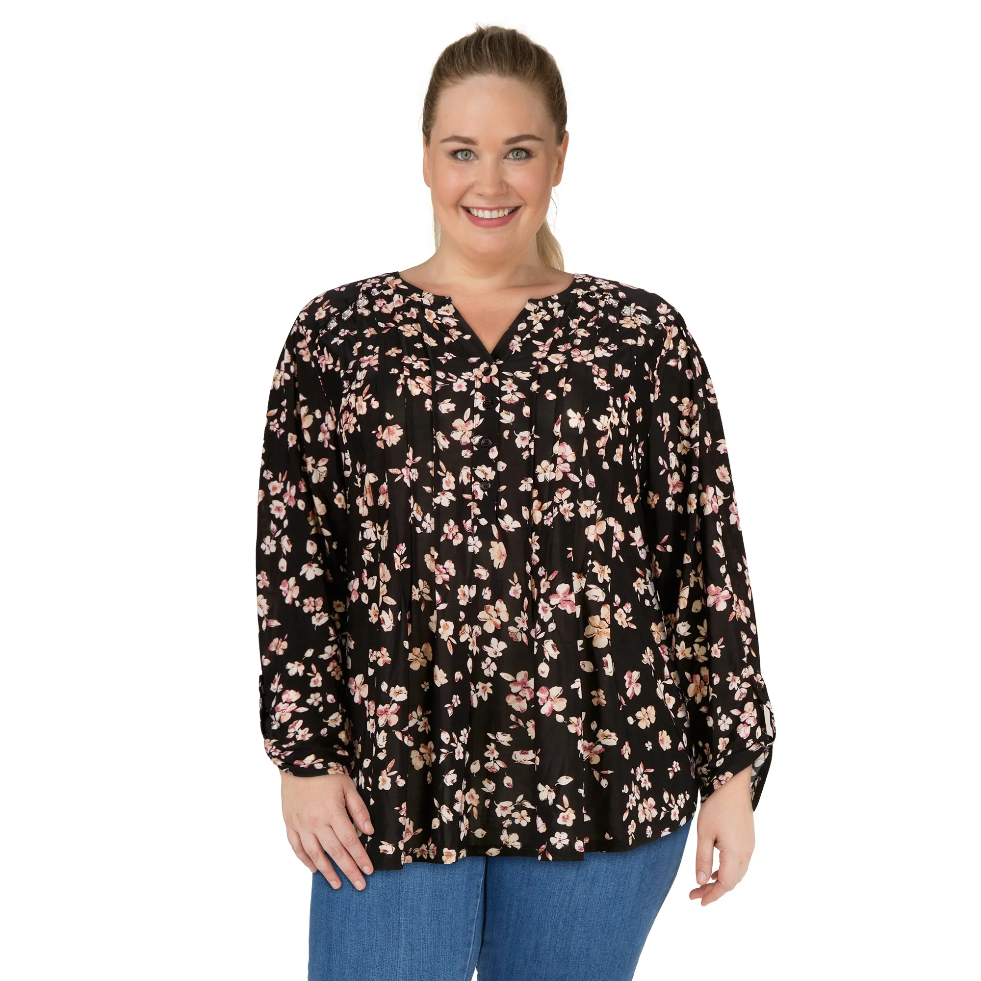 lily morgan Women's Plus Shoulder Silver Chain Top sold by Giant Tiger product image thumbnail 2