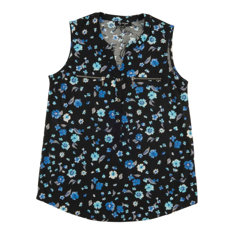 lily morgan Women's Floral Printed Top with Pocket Trim sold by Giant Tiger