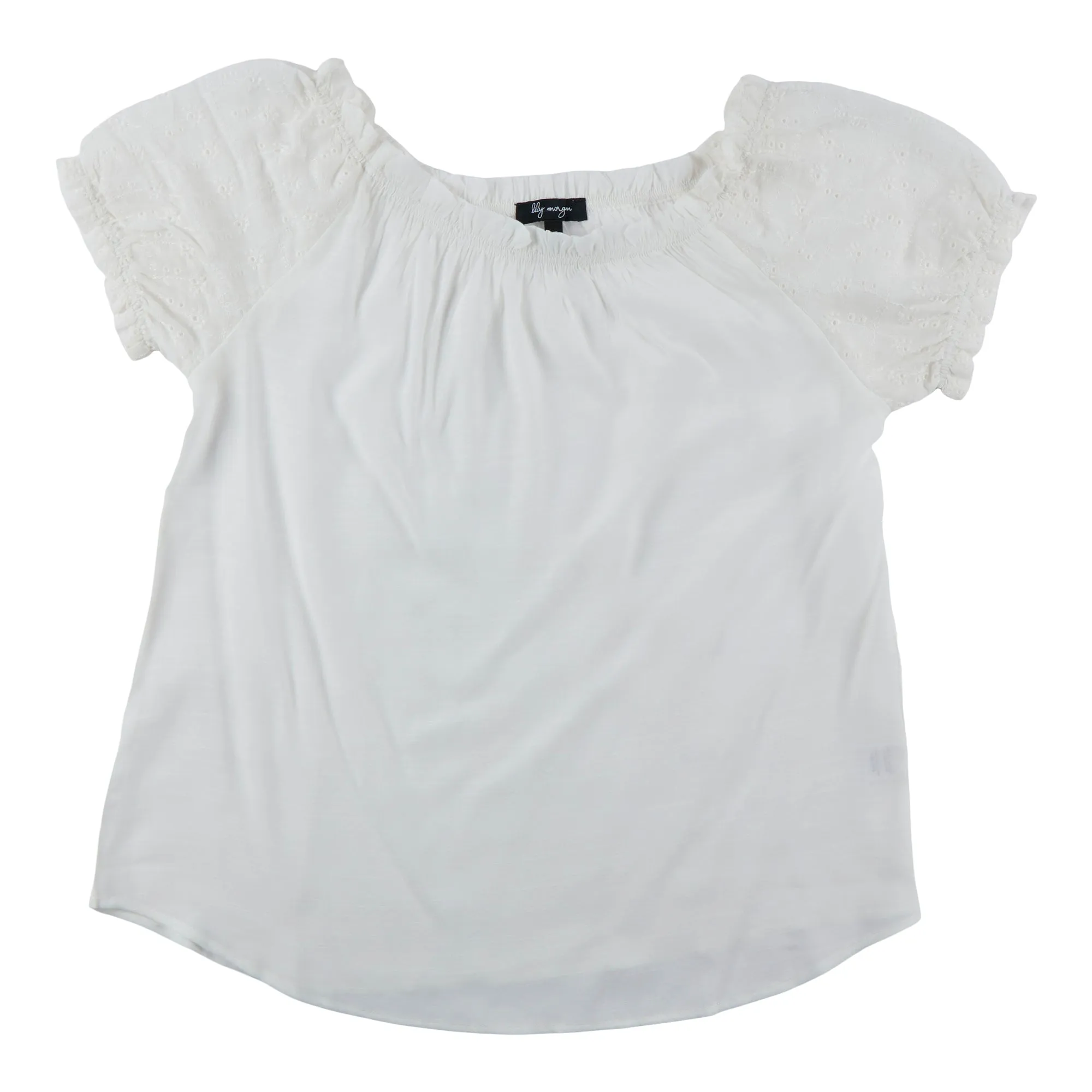 lily morgan Women's Tropical Eyelet Sleeve Blouse sold by Giant Tiger