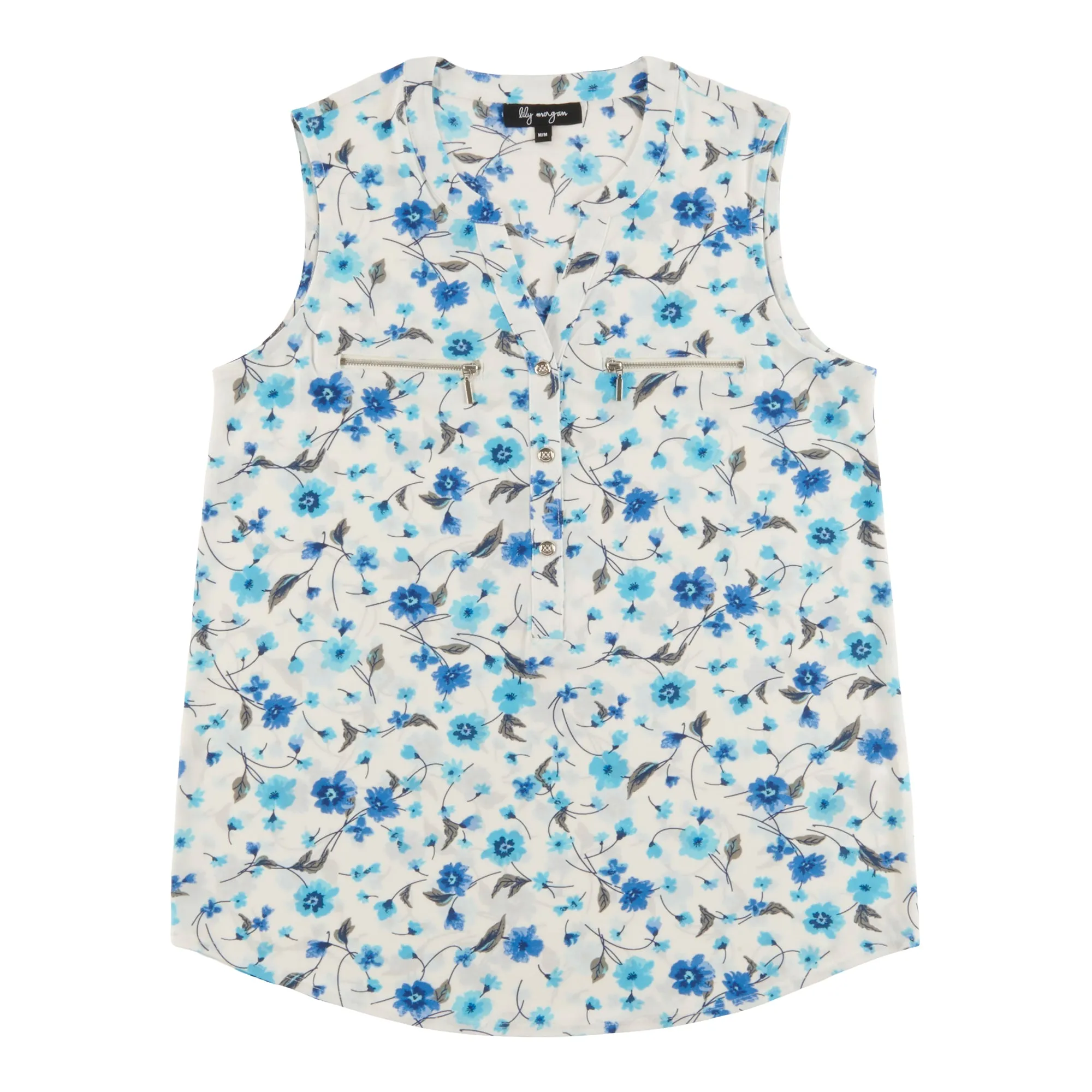 lily morgan Women's Floral Printed Top with Pocket Trim sold by Giant Tiger product image thumbnail 2