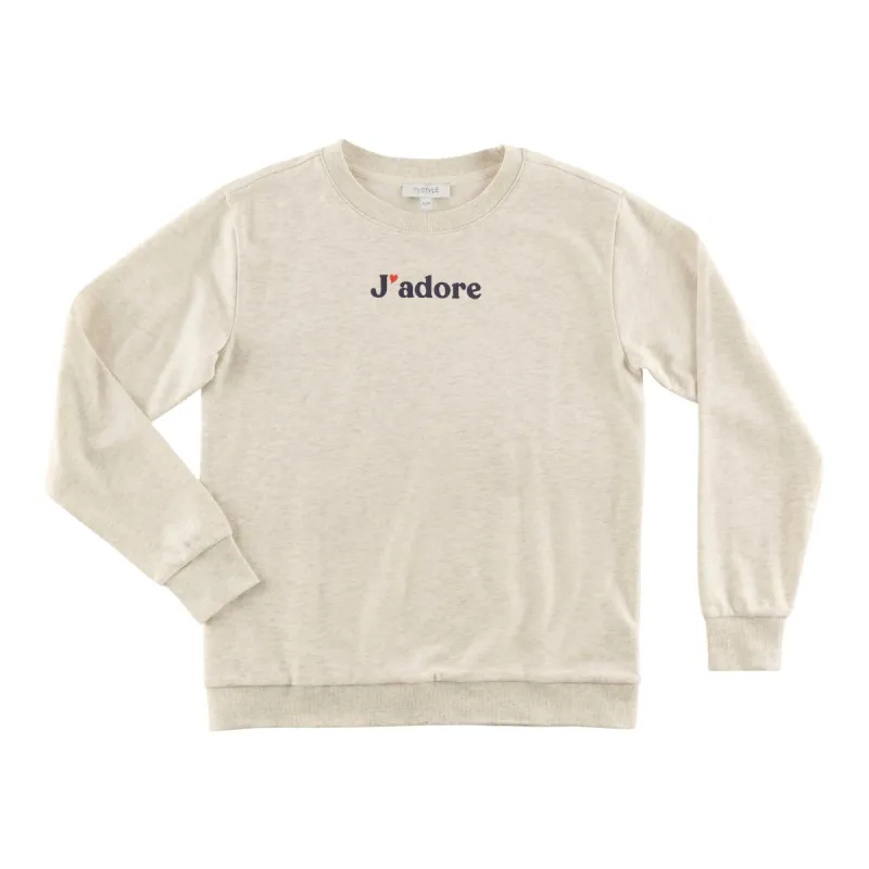 mySTYLE Women's Screen Printed Fleece Crew Neck sold by Giant Tiger