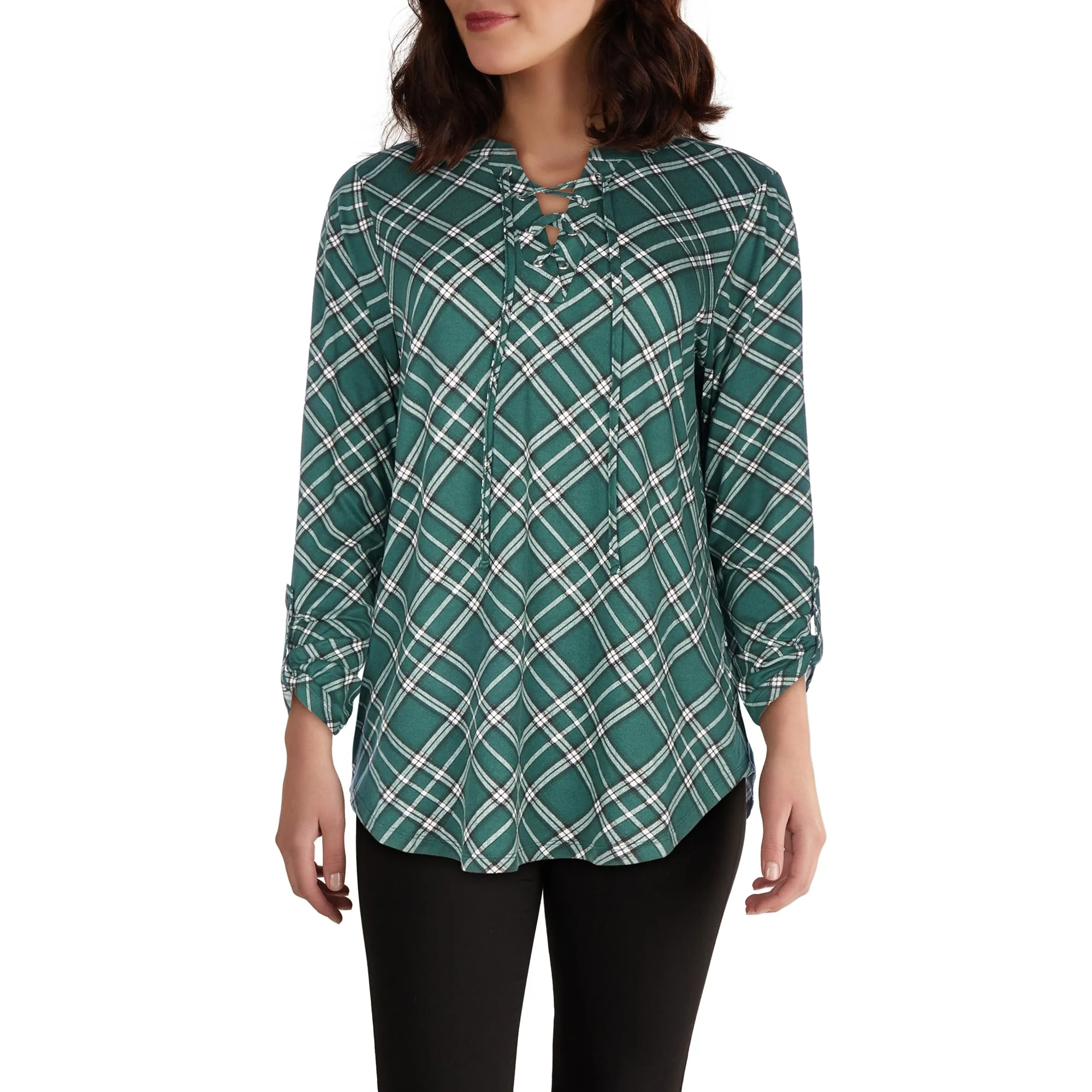 mySTYLE Women's V-Neck Lace-Up Blouse sold by Giant Tiger product image thumbnail 5