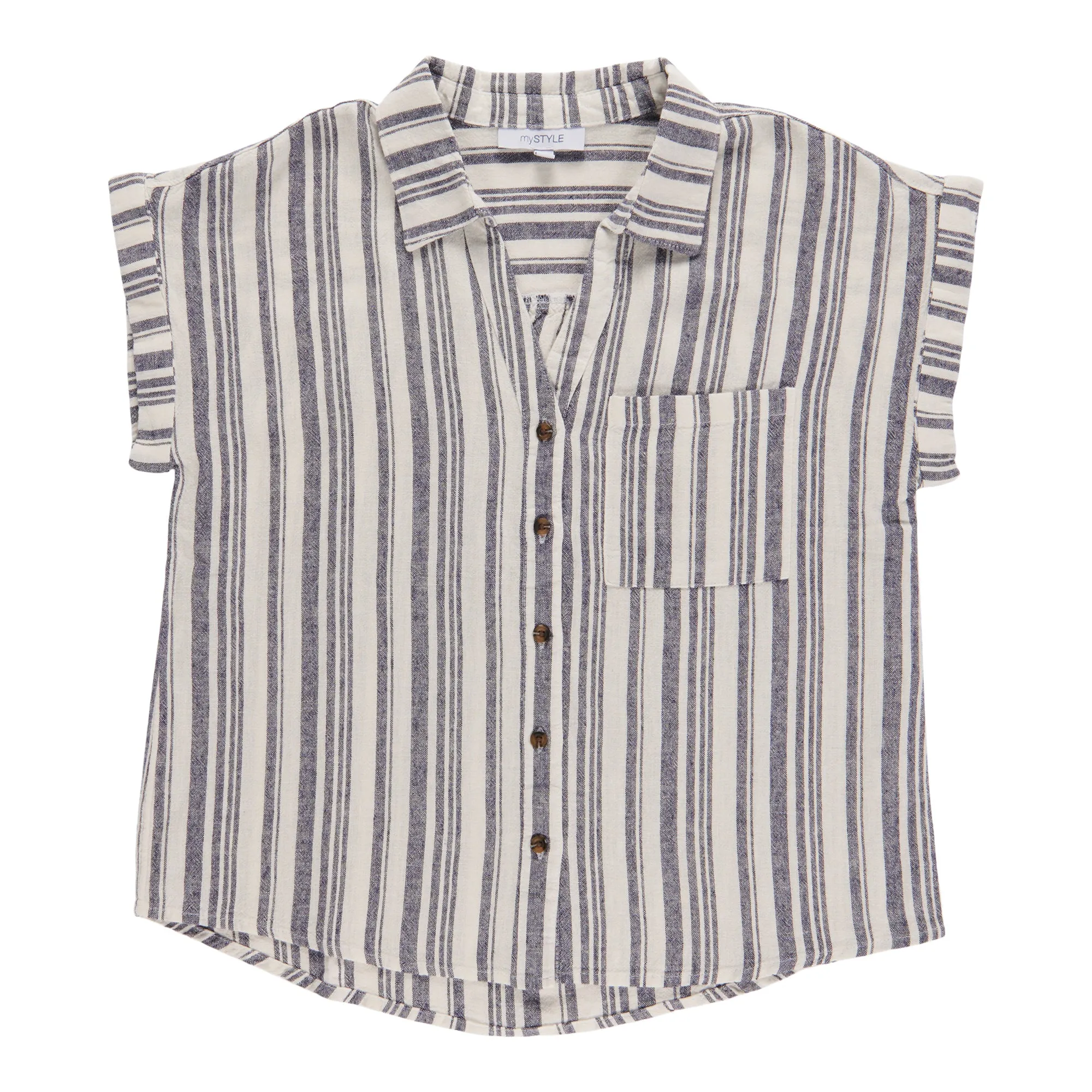 mySTYLE Women's Festival Linen Blend Striped Shirt sold by Giant Tiger product image thumbnail 2