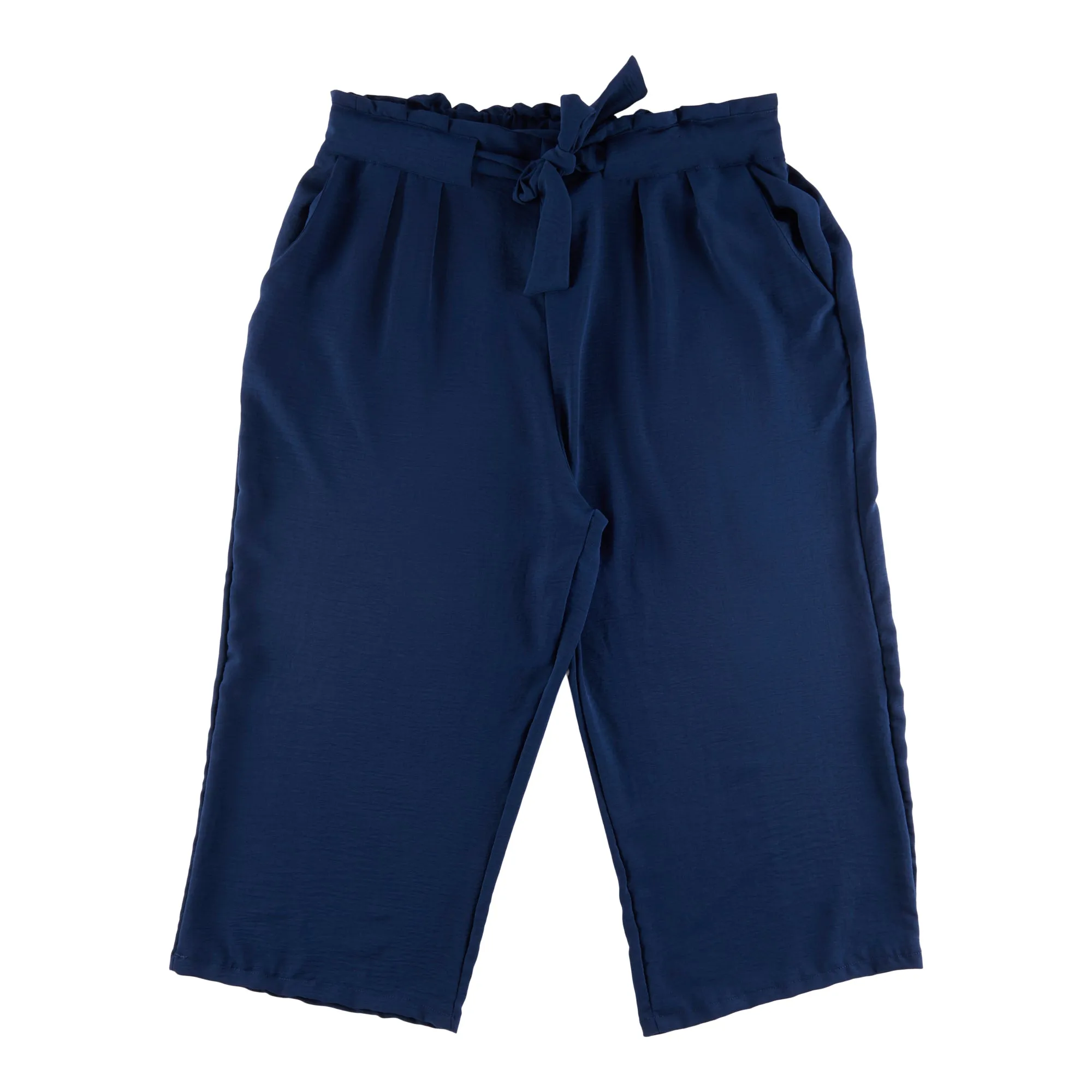 lily morgan Women's Plus Ocean Blues Crinkle Tie Front Cropped Pants sold by Giant Tiger product image thumbnail 2