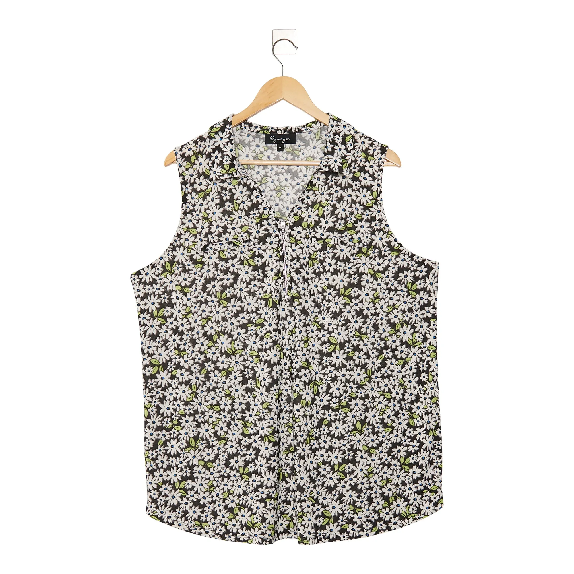 lily morgan Women's Plus Printed Zip Tank sold by Giant Tiger