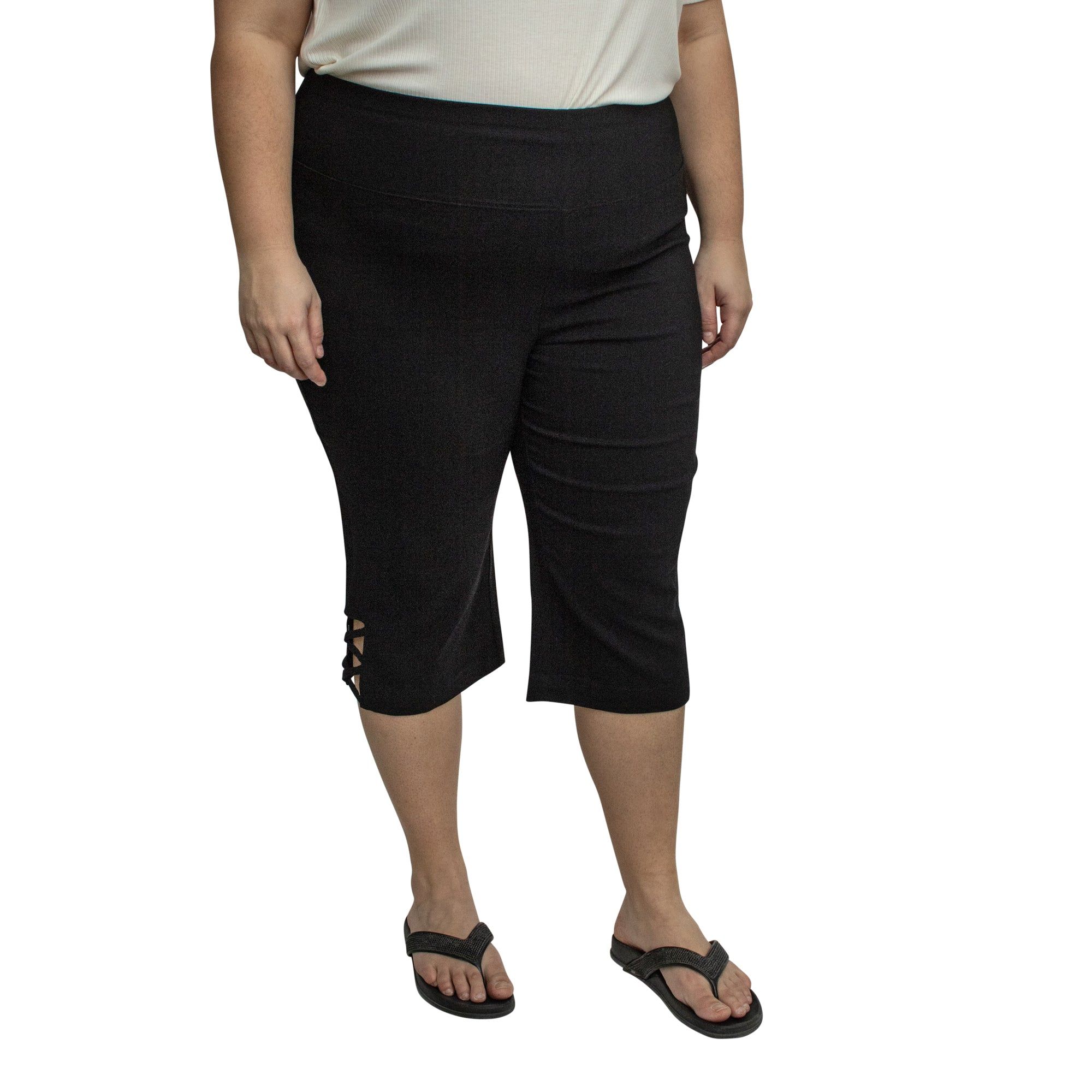 lily morgan Women's Plus Caged Capri Pant sold by Giant Tiger
