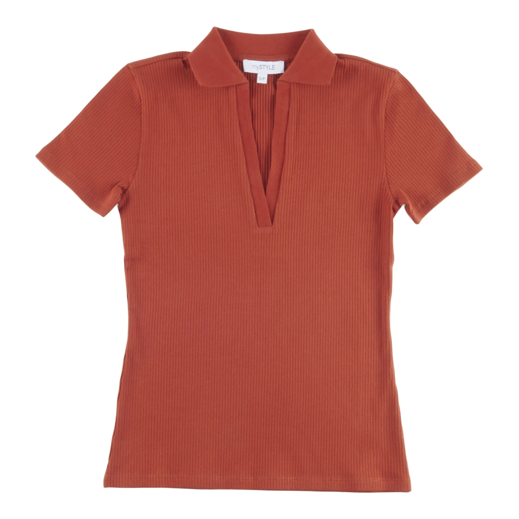 mySTYLE Women's Quest Rib Johnny Collar Tee sold by Giant Tiger product image thumbnail 4