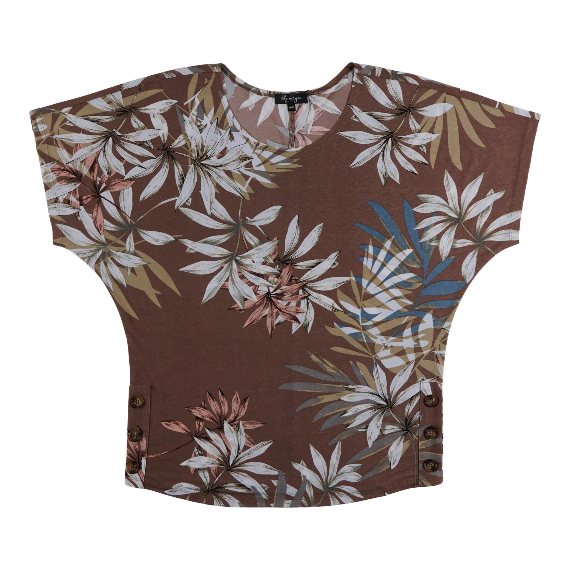 lily morgan Women's Printed Button Detail Blouse sold by Giant Tiger