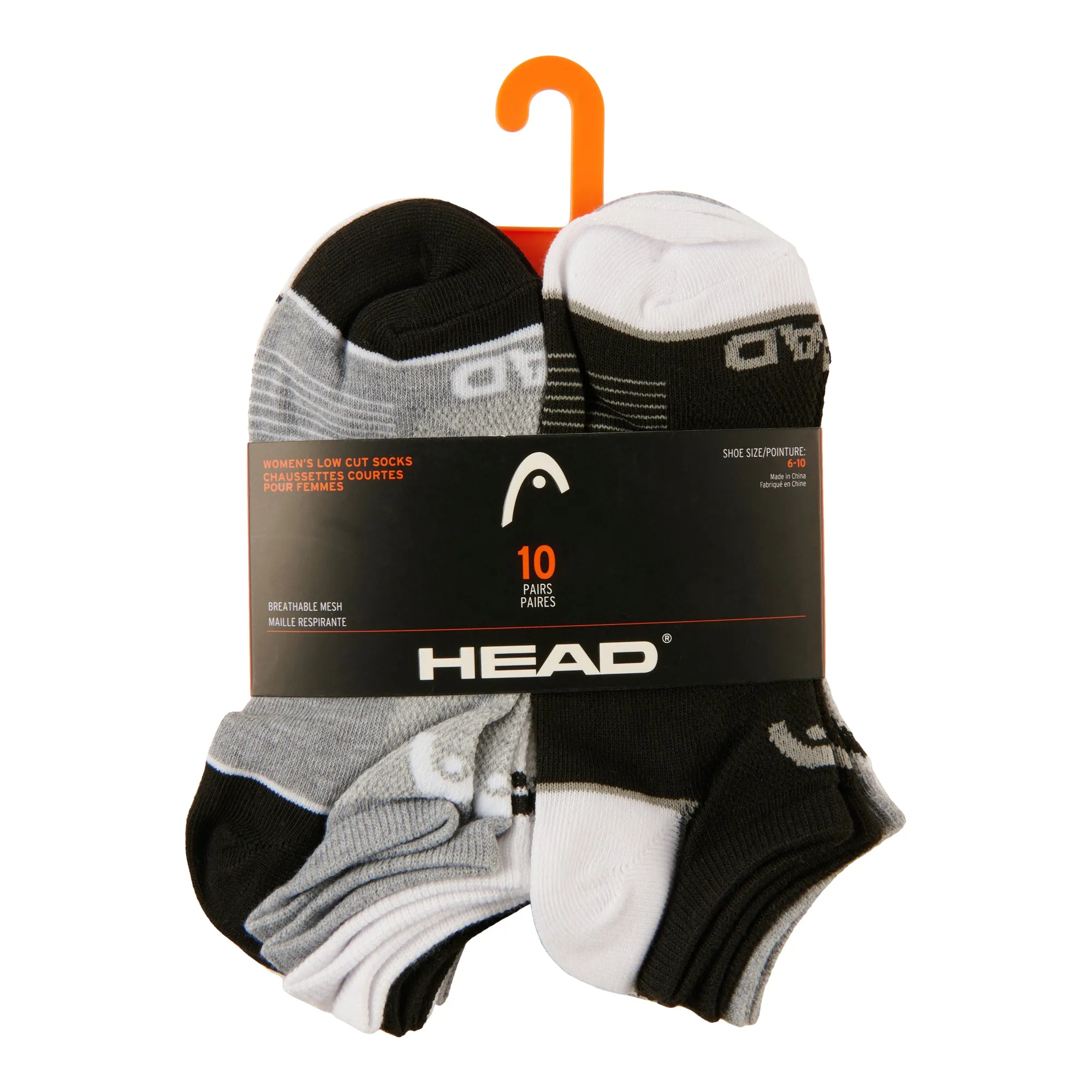 HEAD Women's Athletic Ankle Socks, 10-Pack sold by Giant Tiger