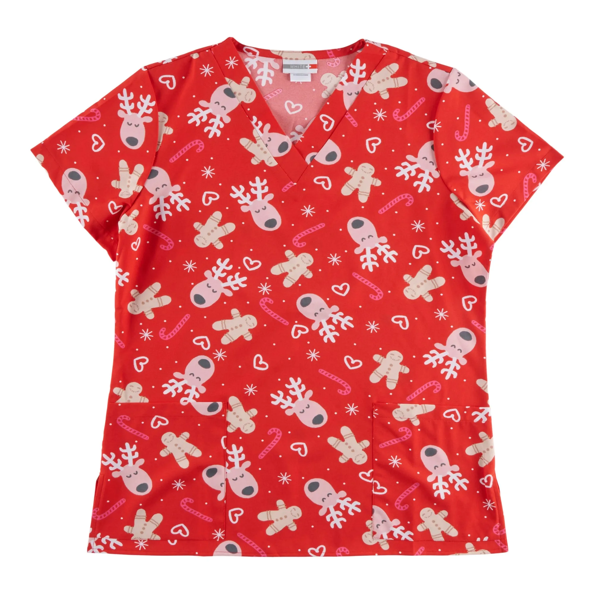 White Cross Women's Novelty Printed Scrub Top sold by Giant Tiger