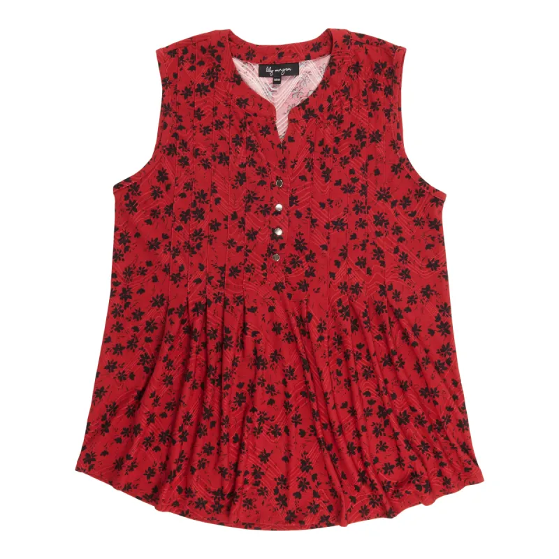 lily morgan Women's Sleeveless Pintuck Top sold by Giant Tiger