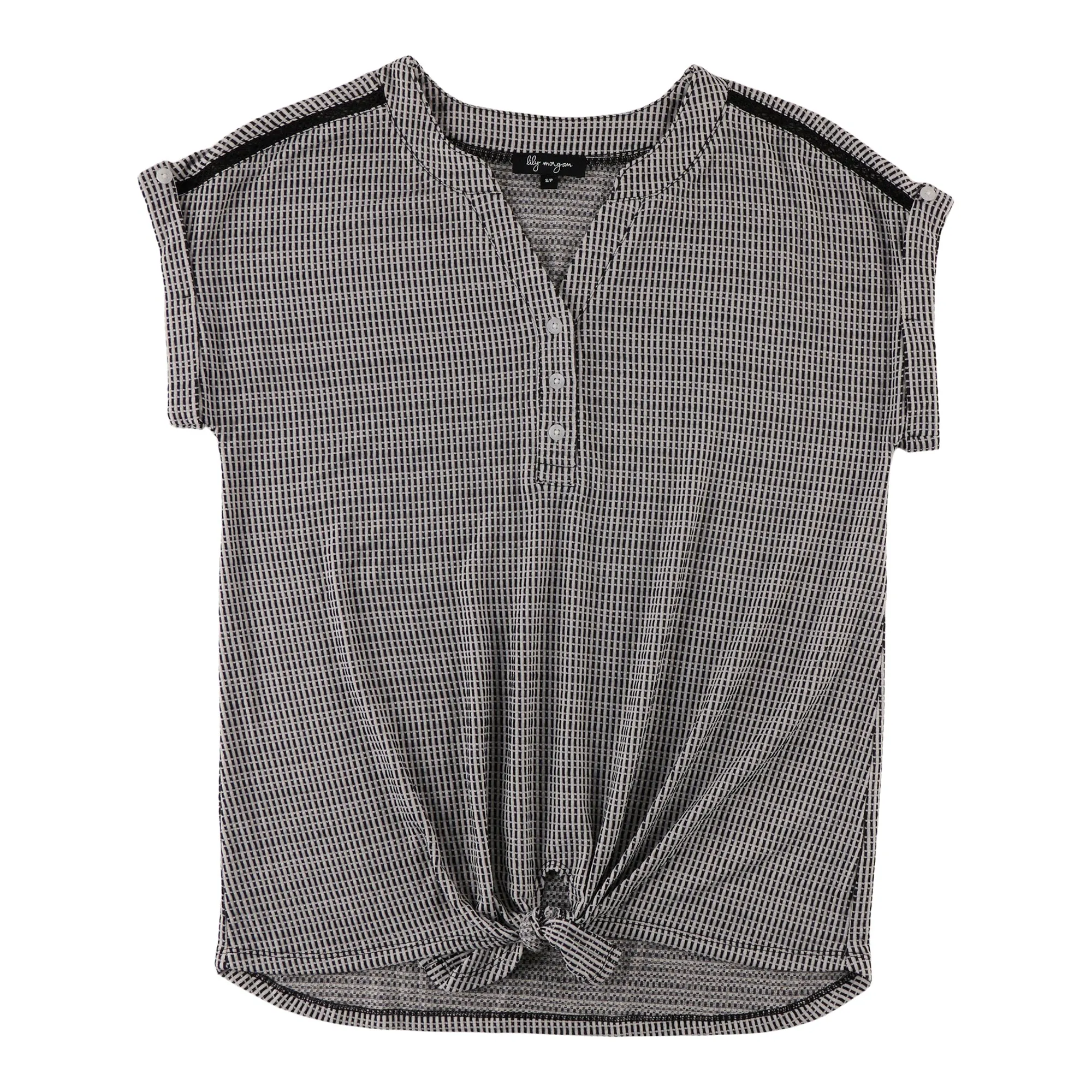 lily morgan Women's V-Neck Tie-Front Blouse sold by Giant Tiger