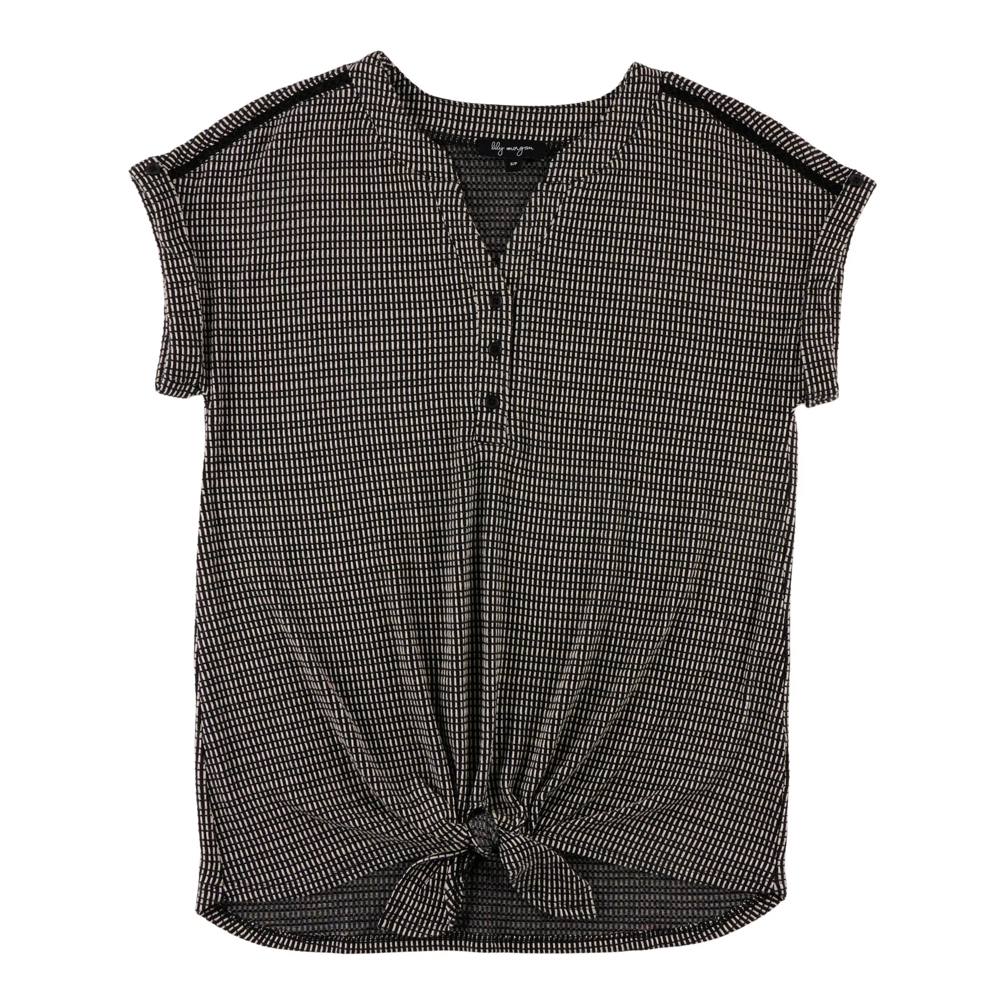 lily morgan Women's V-Neck Tie-Front Blouse sold by Giant Tiger product image thumbnail 2