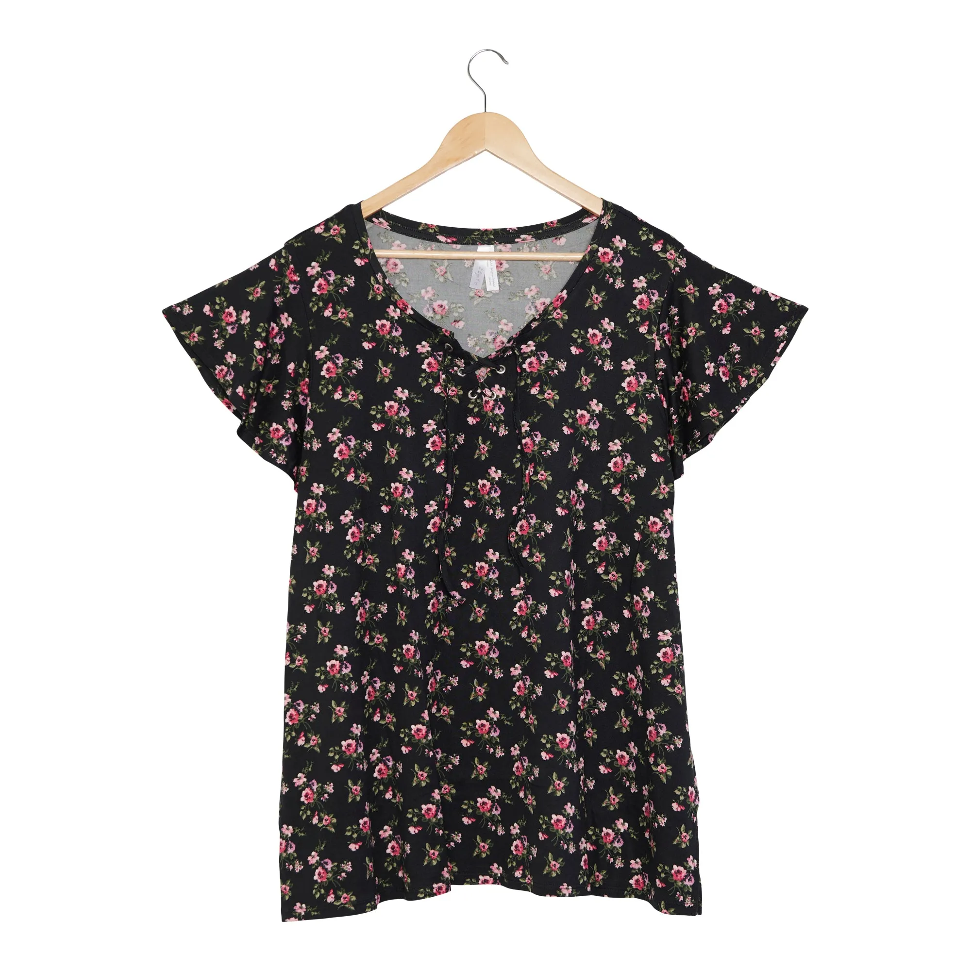 Women's Plus Flutter Sleeve Top sold by Giant Tiger