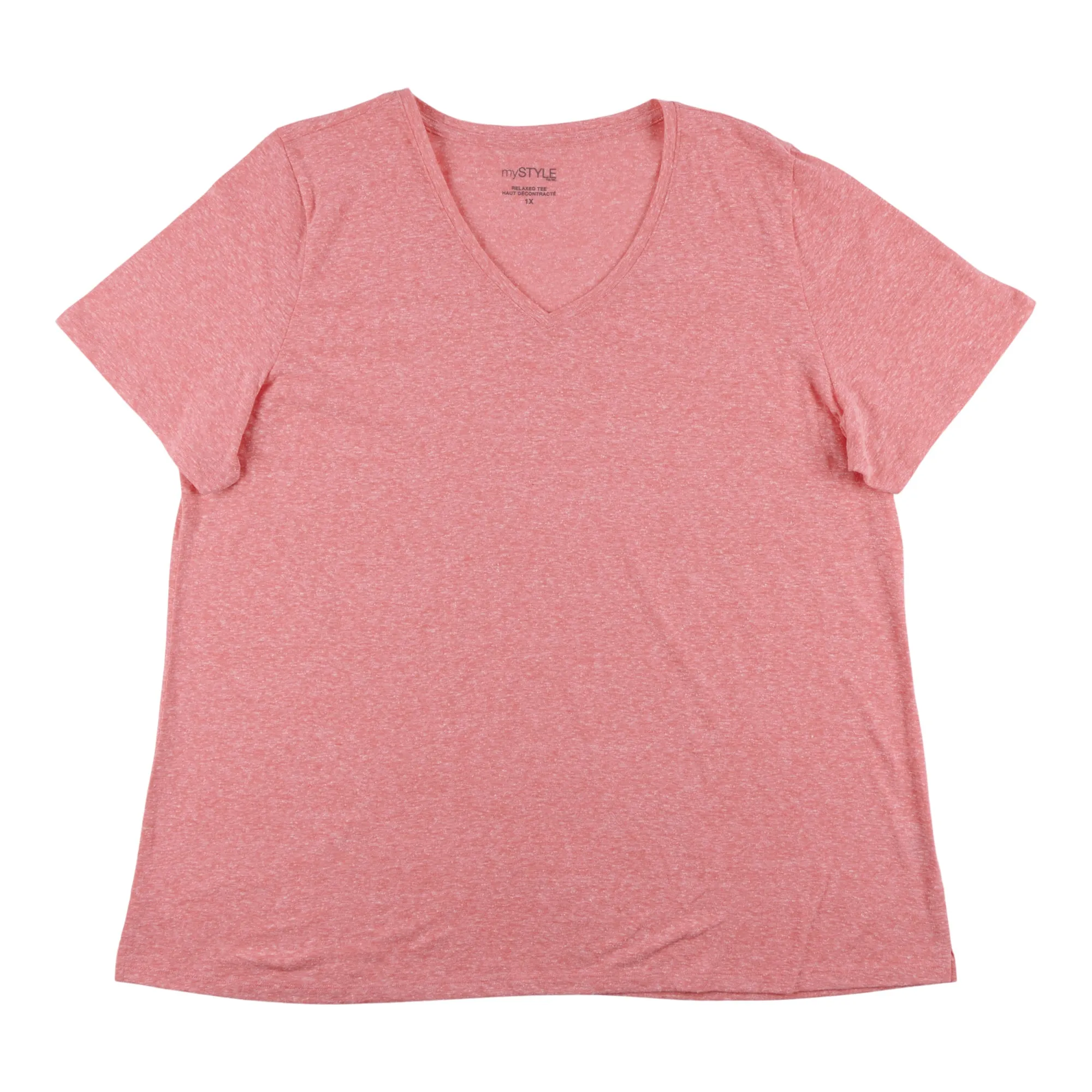 mySTYLE Women's Plus Seasonal Relaxed V-Neck Nubby T-Shirt sold by Giant Tiger product image thumbnail 5