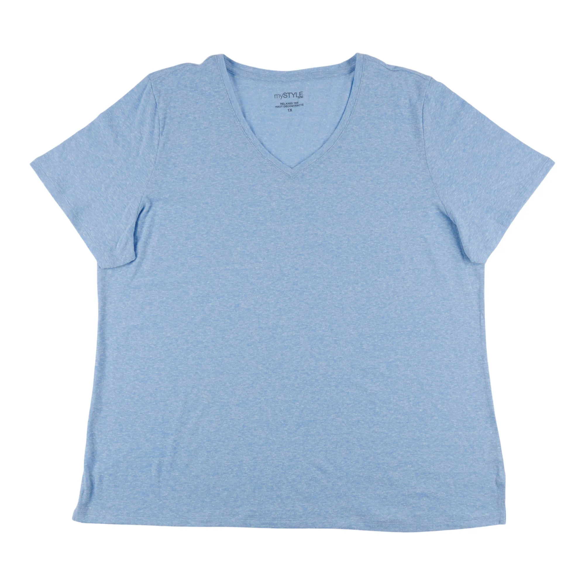 mySTYLE Women's Plus Seasonal Relaxed V-Neck Nubby T-Shirt sold by Giant Tiger