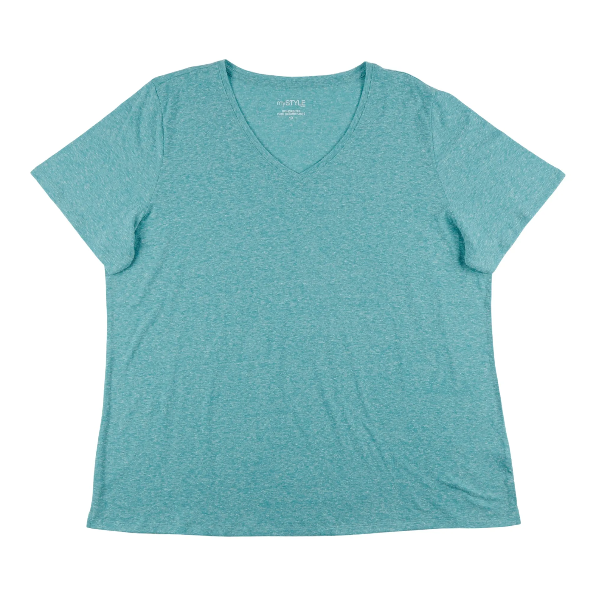 mySTYLE Women's Plus Seasonal Relaxed V-Neck Nubby T-Shirt sold by Giant Tiger product image thumbnail 3