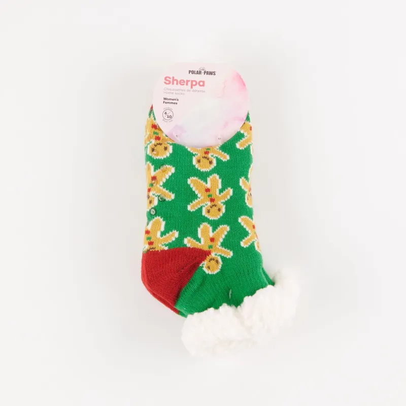 Women's Christmas Sherpa Crew Socks made by Giant Tiger