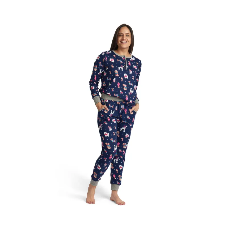 Carisma Women's Starry Nights Henley PJ Set, 2-Piece sold by Giant Tiger