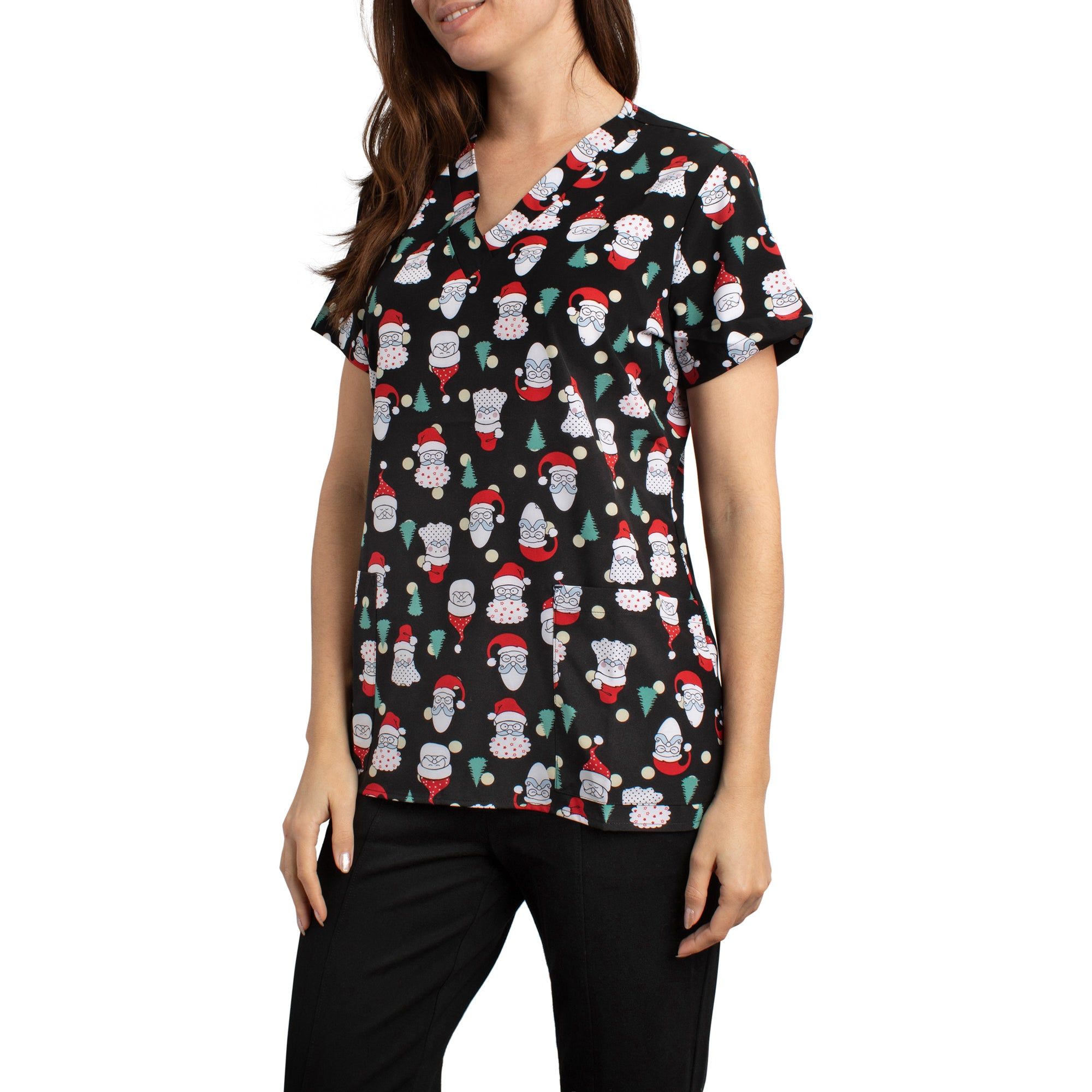 White Cross Women's Santa Scrub Top - XS-XXL sold by Giant Tiger
