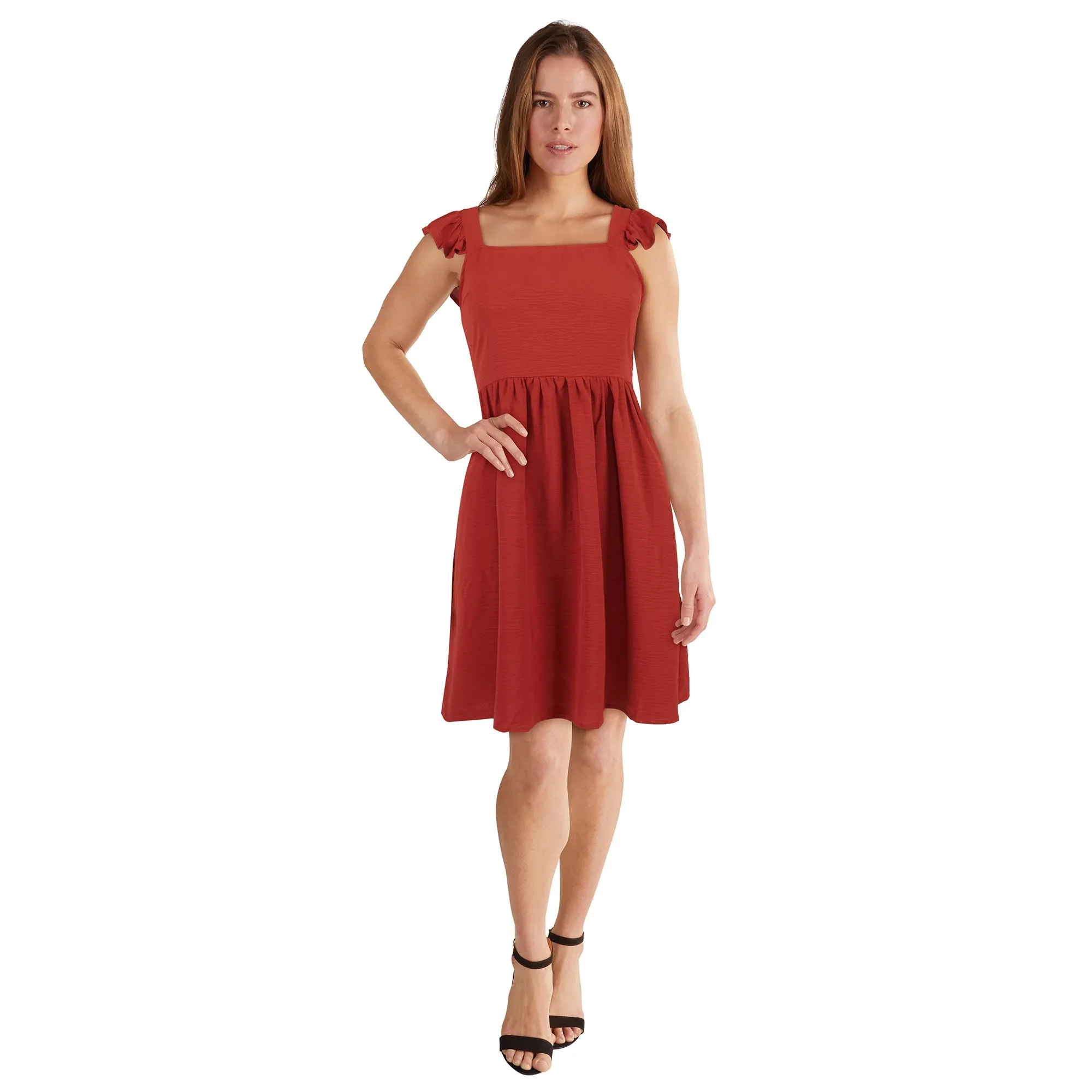 lily morgan Women's Flutter Sleeve Gauze Dress sold by Giant Tiger product image thumbnail 3