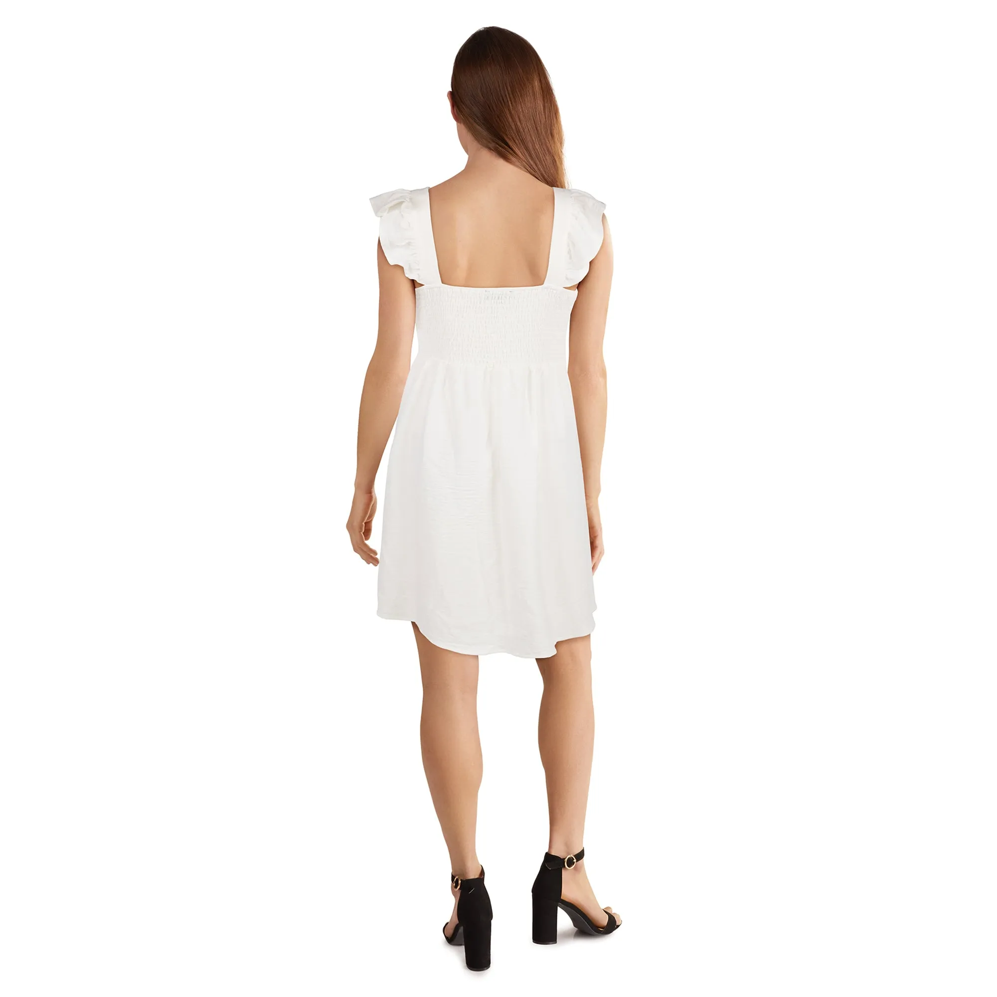 lily morgan Women's Flutter Sleeve Gauze Dress sold by Giant Tiger product image thumbnail 2