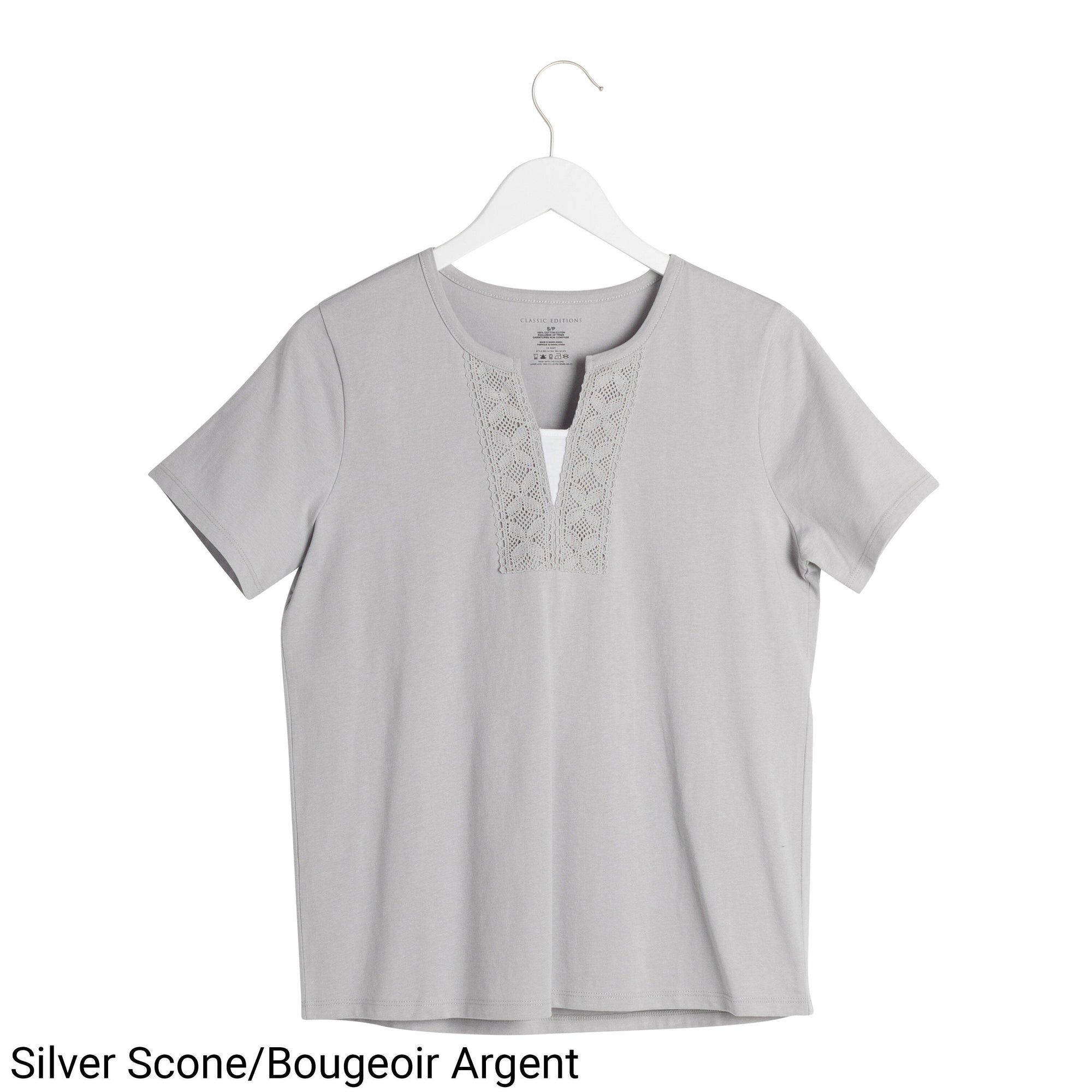 Classic Edition Women's Crochet 2-Fer T-Shirt - S-XXL sold by Giant Tiger