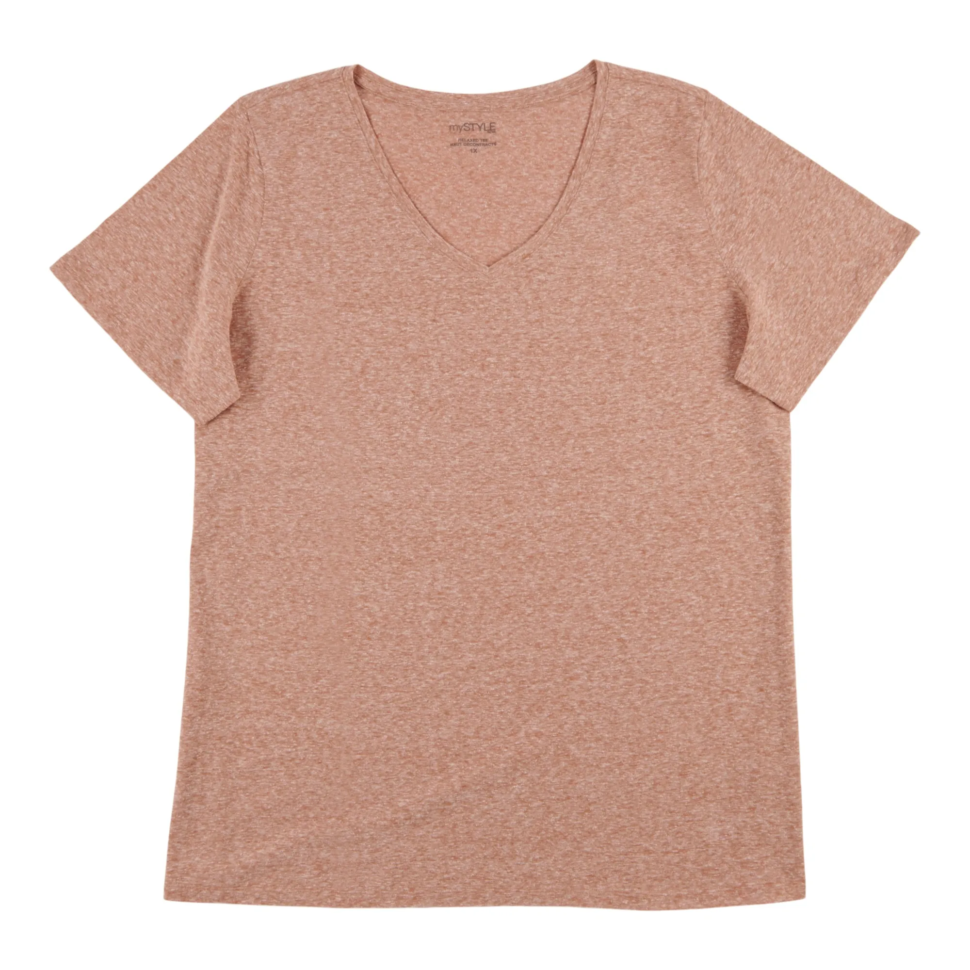 mySTYLE Women's Plus Seasonal Relaxed V-Neck Nubby T-Shirt sold by Giant Tiger product image thumbnail 5