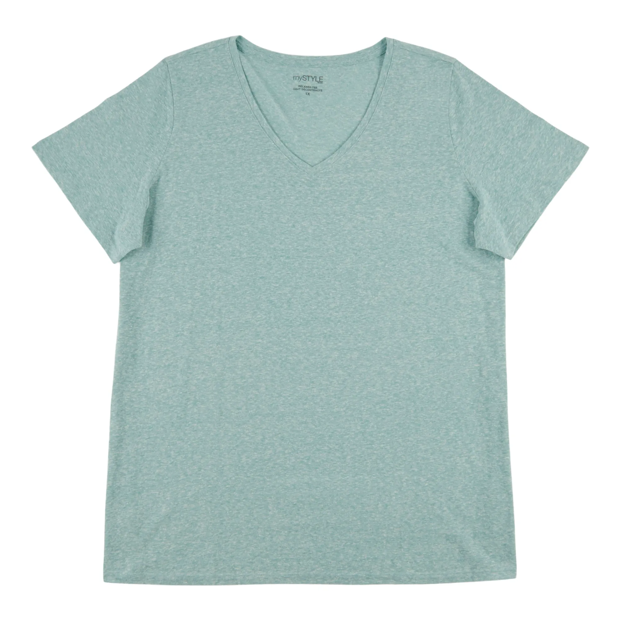 mySTYLE Women's Plus Seasonal Relaxed V-Neck Nubby T-Shirt sold by Giant Tiger product image thumbnail 3