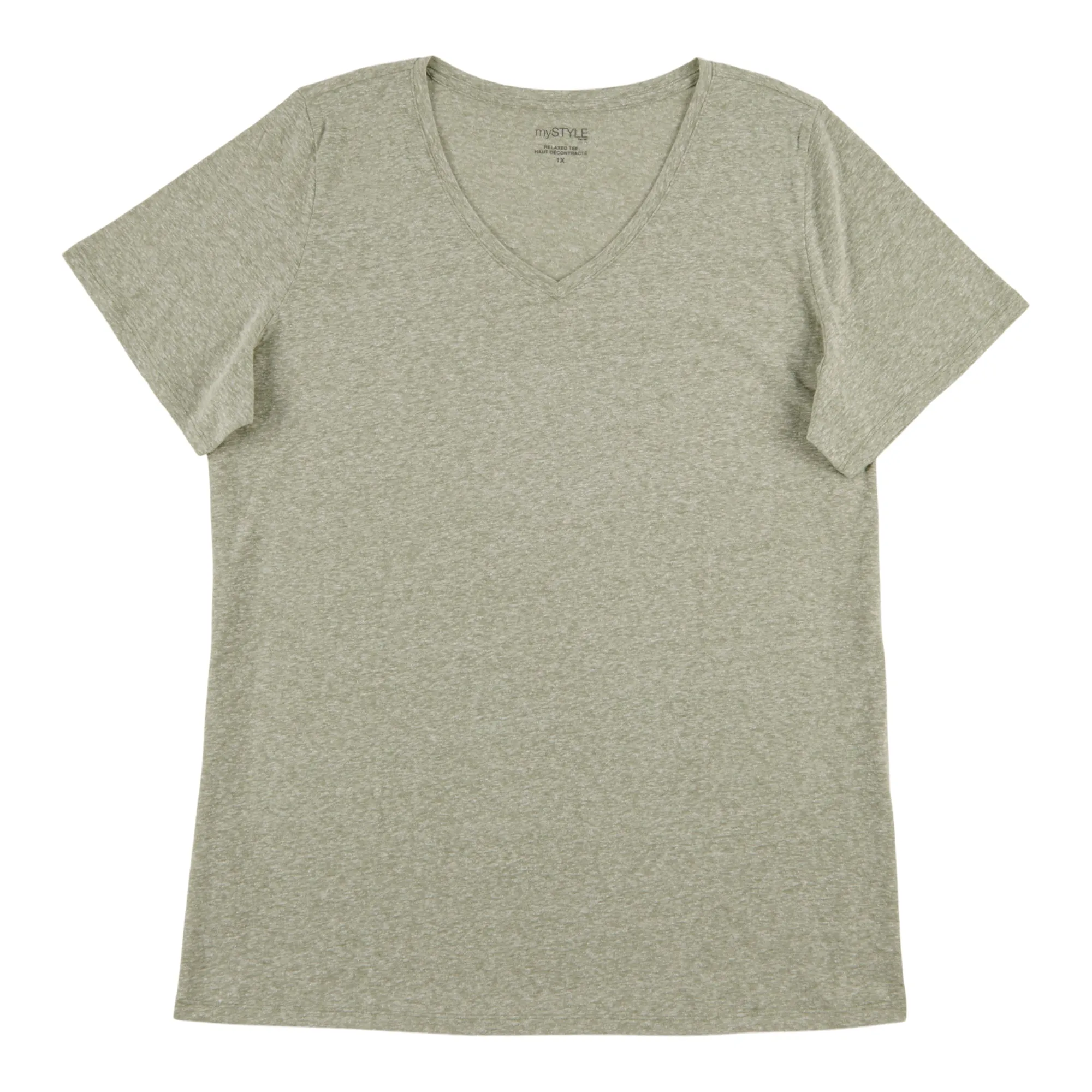 mySTYLE Women's Plus Seasonal Relaxed V-Neck Nubby T-Shirt sold by Giant Tiger product image thumbnail 4
