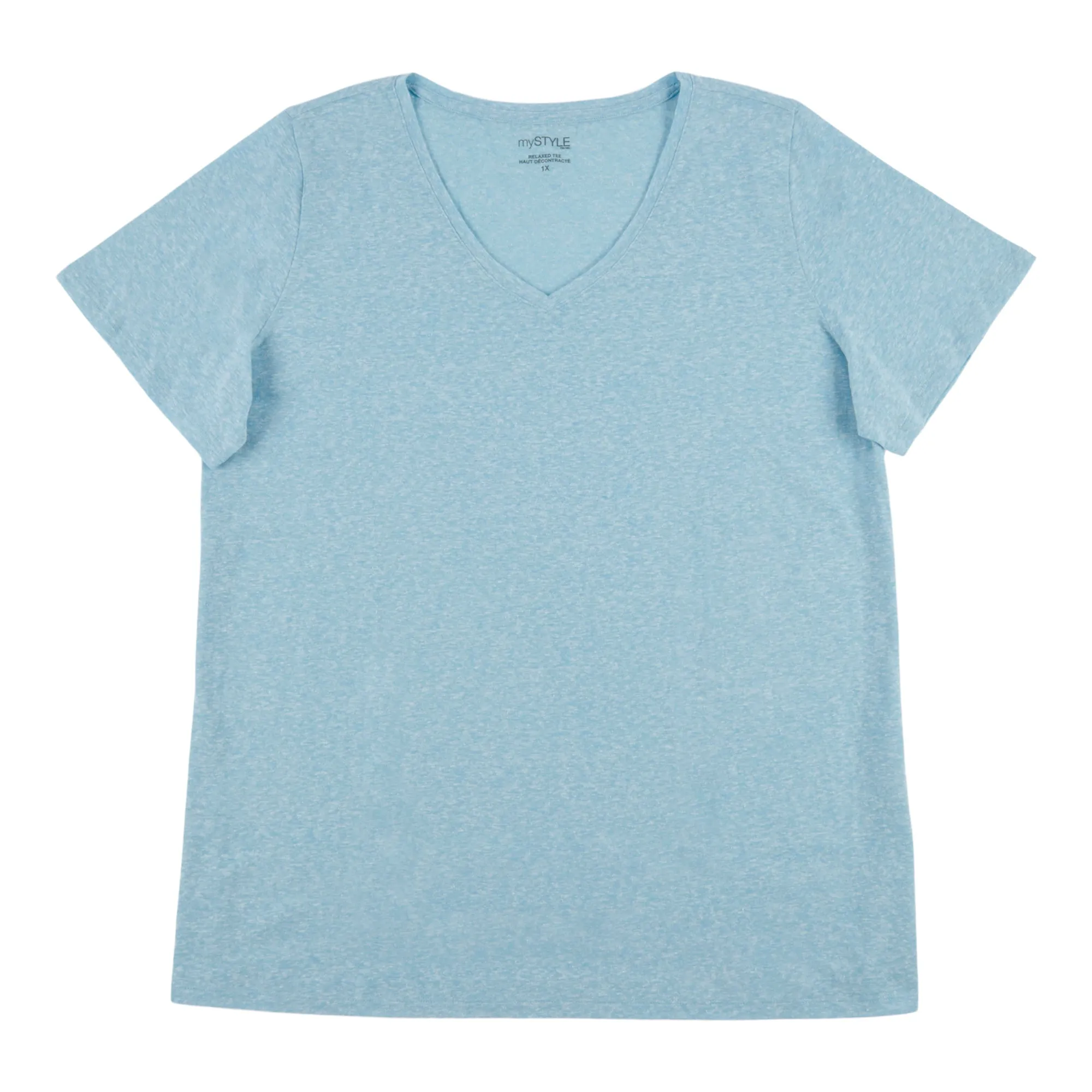 mySTYLE Women's Plus Seasonal Relaxed V-Neck Nubby T-Shirt sold by Giant Tiger product image thumbnail 2