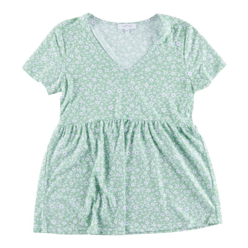 mySTYLE Women's Plus Seaside Printed Empire T-Shirt sold by Giant Tiger