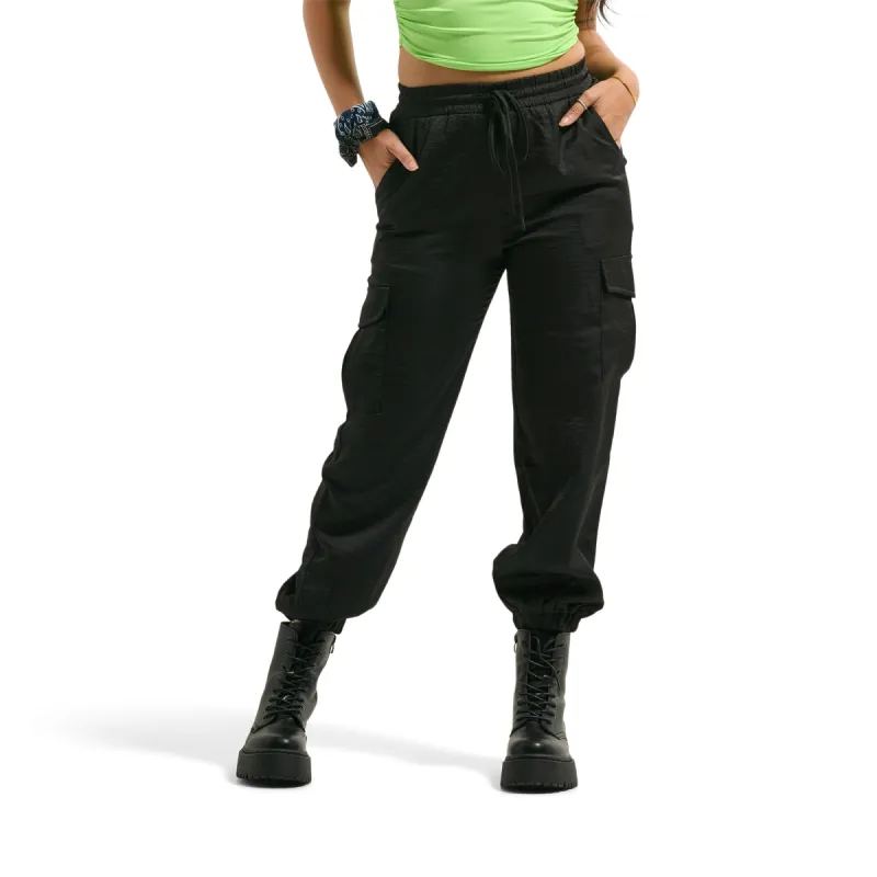 Women's Satin Cargo Joggers sold by Giant Tiger