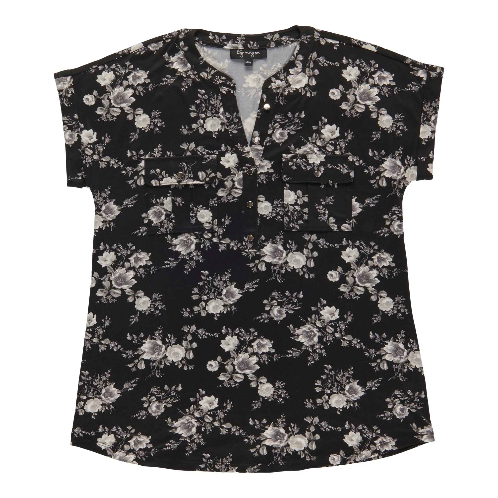 lily morgan Women's Printed V-Neck Blouse sold by Giant Tiger product image thumbnail 3