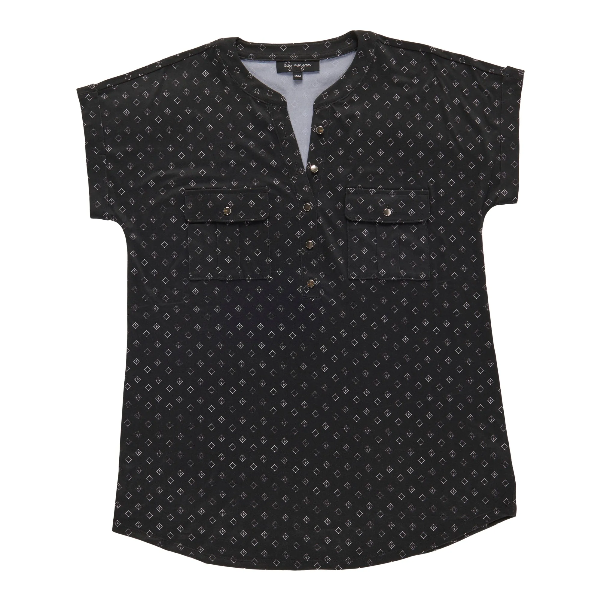 lily morgan Women's Printed V-Neck Blouse sold by Giant Tiger