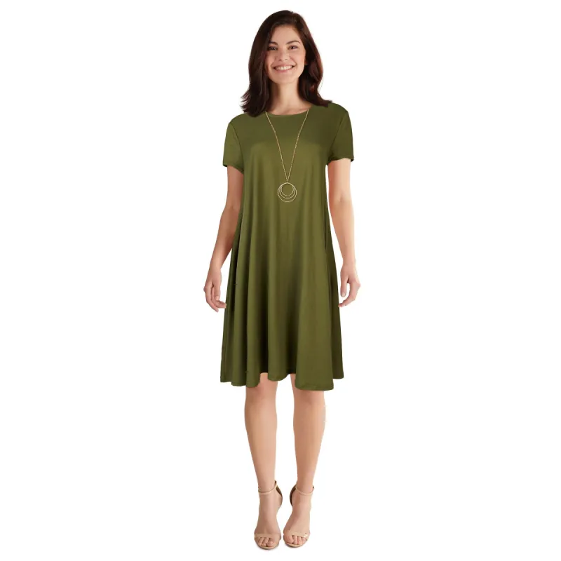 lily morgan Women's Crew Neck Dress With Necklace sold by Giant Tiger