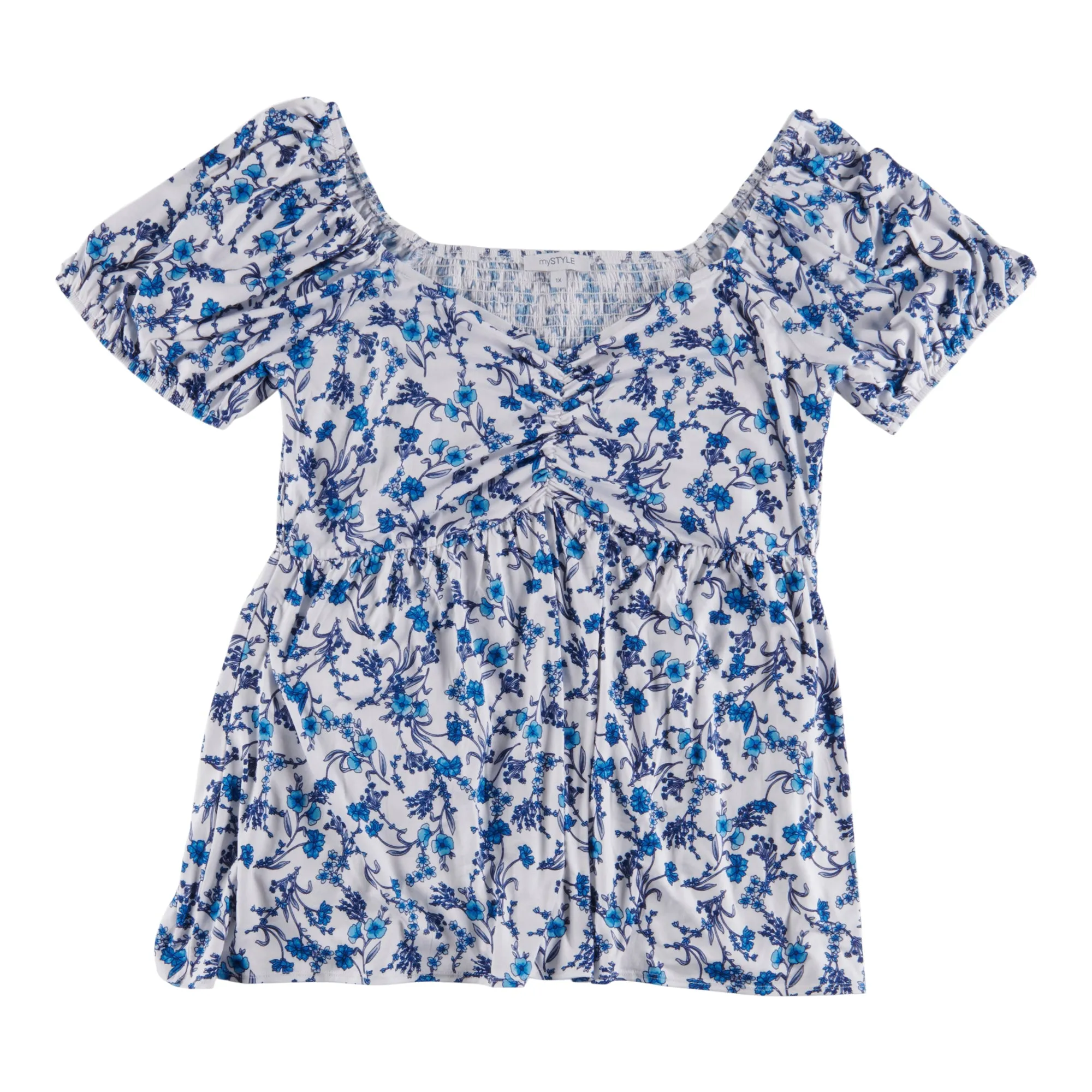 mySTYLE Women's Plus Summer Sizzle Printed Smocked Top sold by Giant Tiger product image thumbnail 4