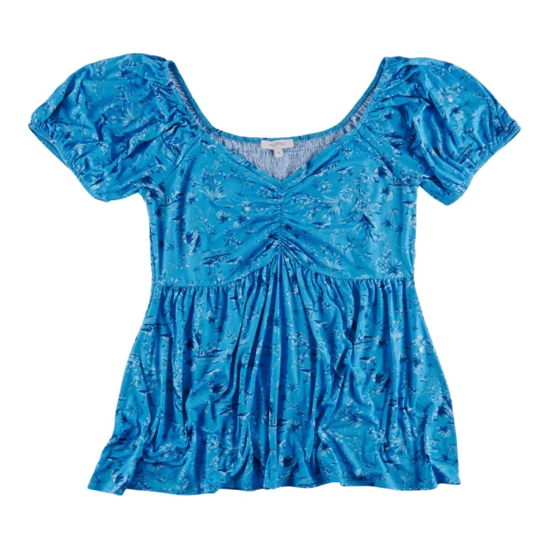 mySTYLE Women's Plus Summer Sizzle Printed Smocked Top sold by Giant Tiger