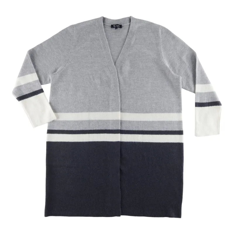 lily morgan Women's Plus Colour Block Cardigan sold by Giant Tiger