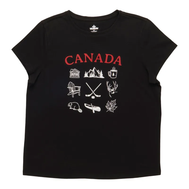 Canada EH! Women's Seasonal Canada Day Crew Neck T-Shirt sold by Giant Tiger