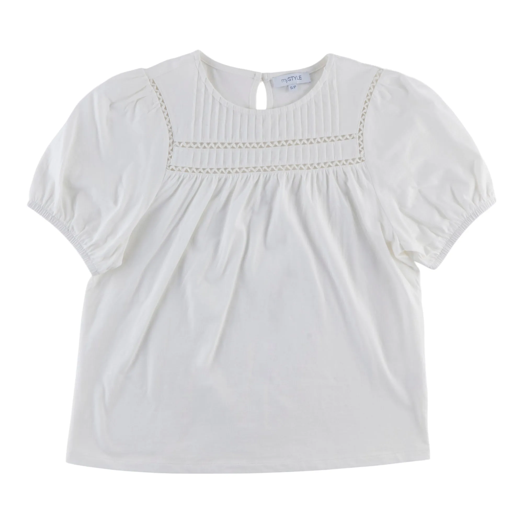 mySTYLE Women's Round Neck Pintuck Blouse sold by Giant Tiger product image thumbnail 2