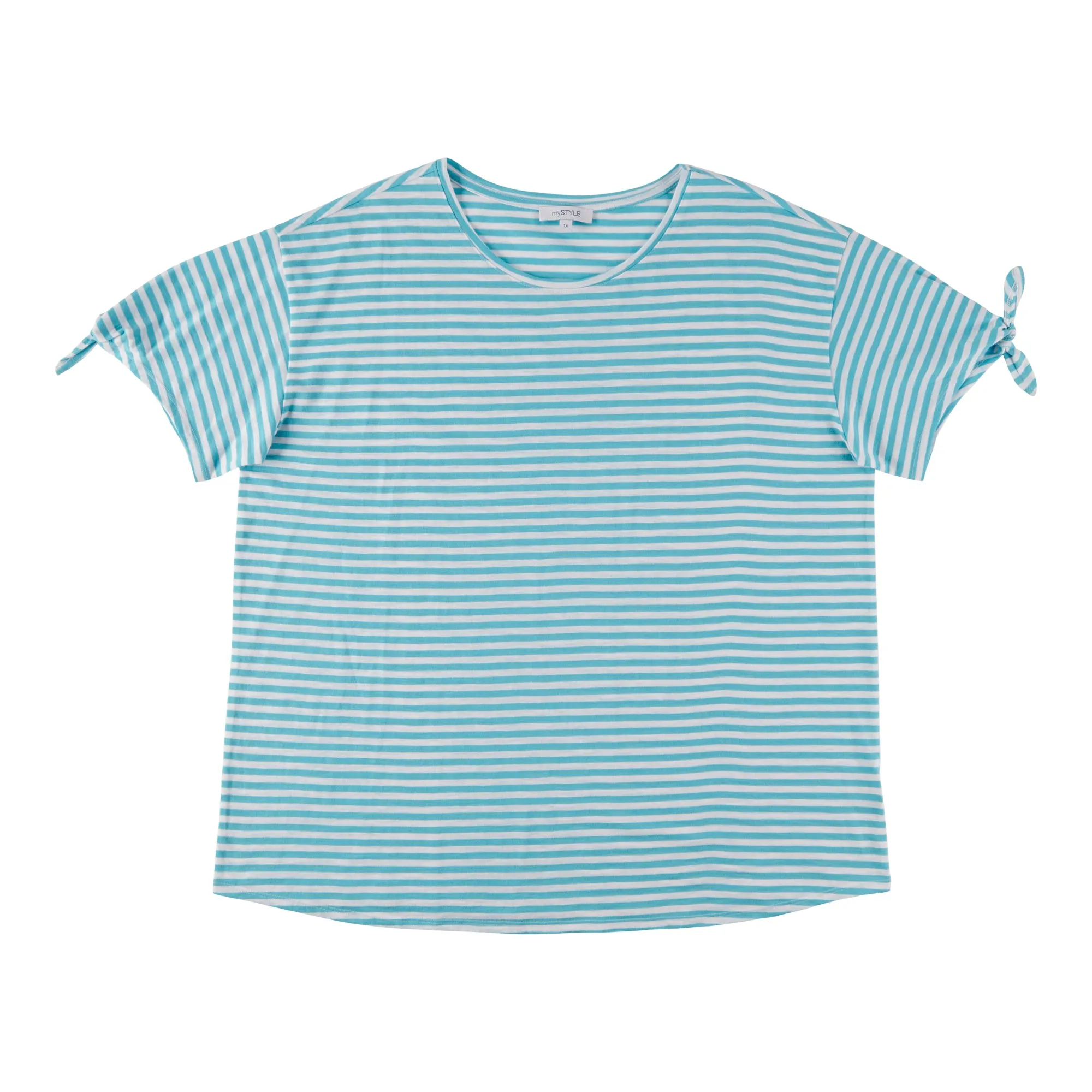 mySTYLE Women's Plus Seaside Tie Sleeve T-Shirt sold by Giant Tiger