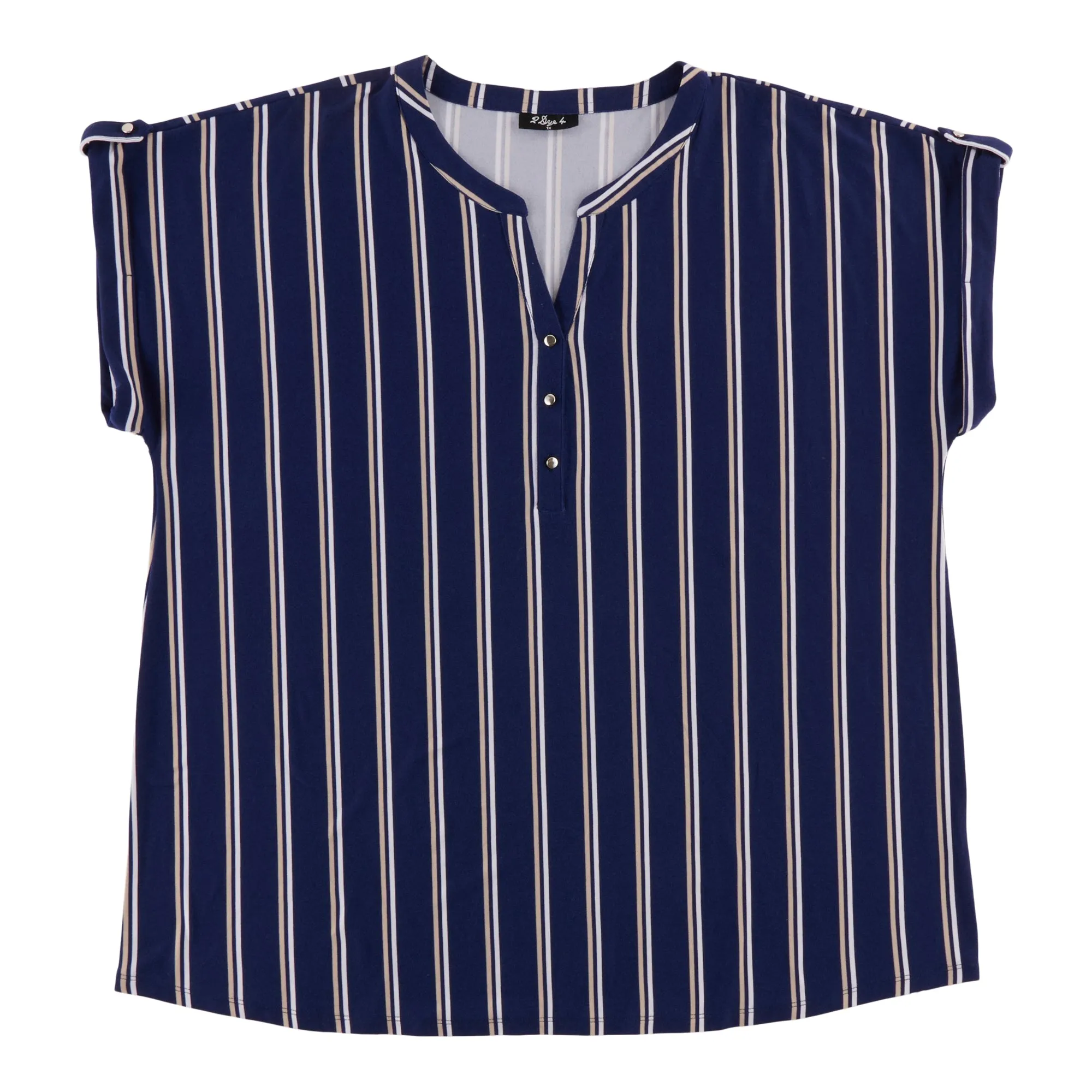 Women's Plus V-Neck Henley Top sold by Giant Tiger